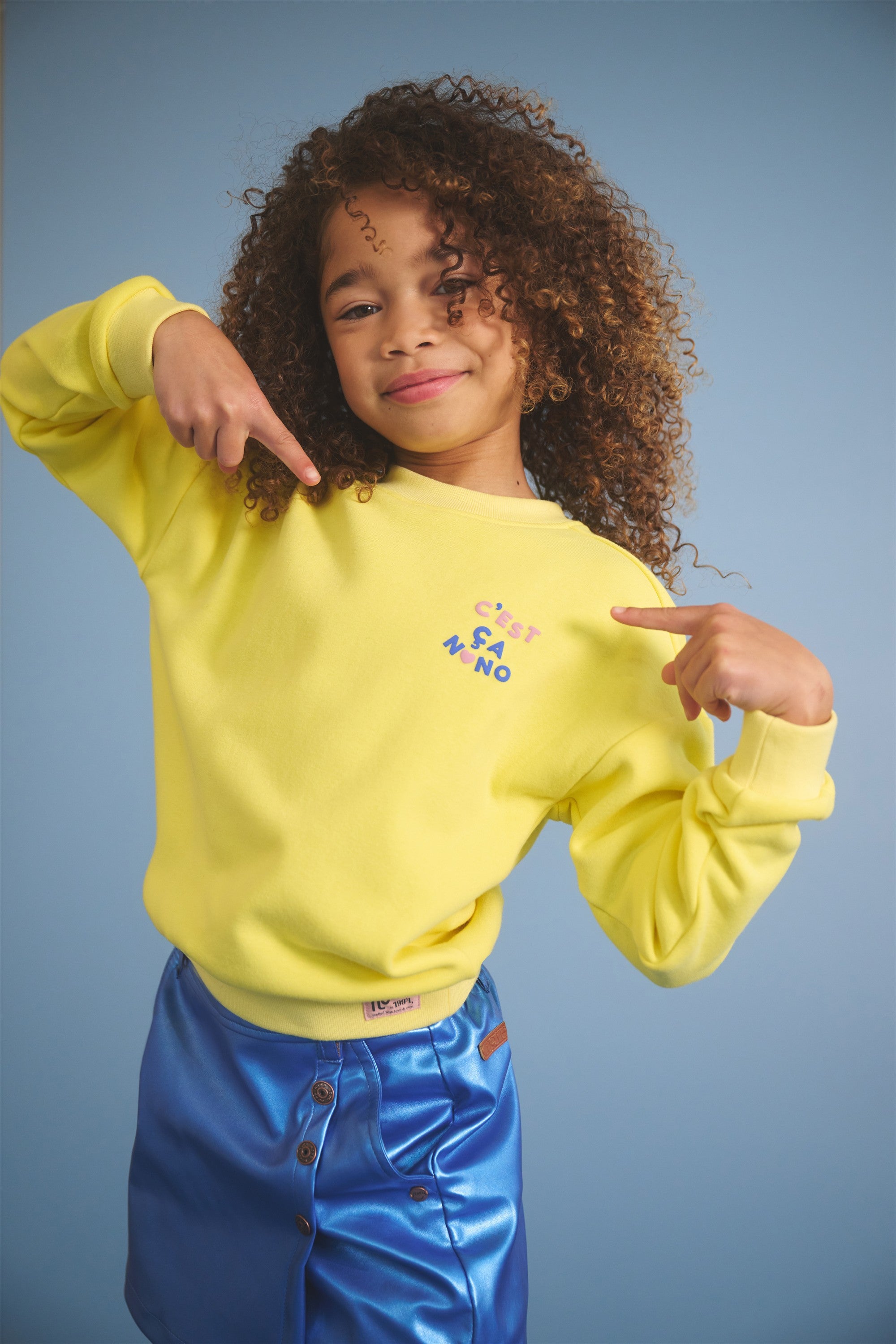 Konono Furry Sweat Geel