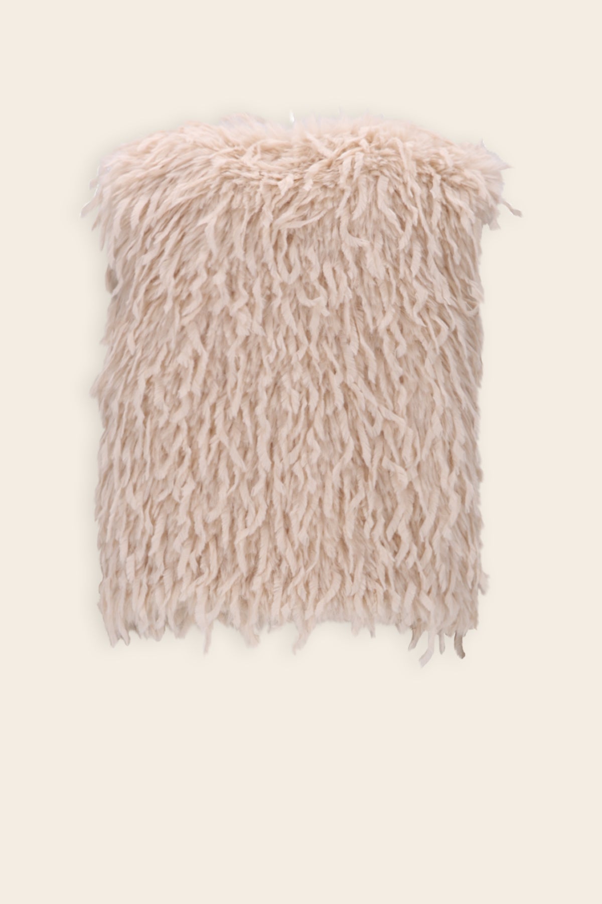 Kath Bont Faux Fur Gilet Ivoor