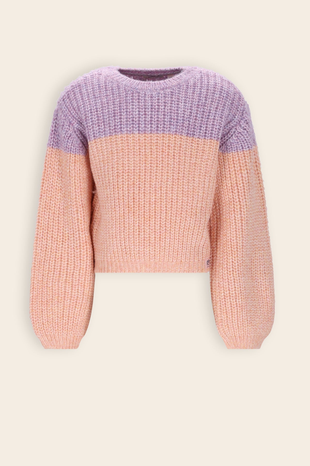 Kem Colorblock Trui Lila/Oranje