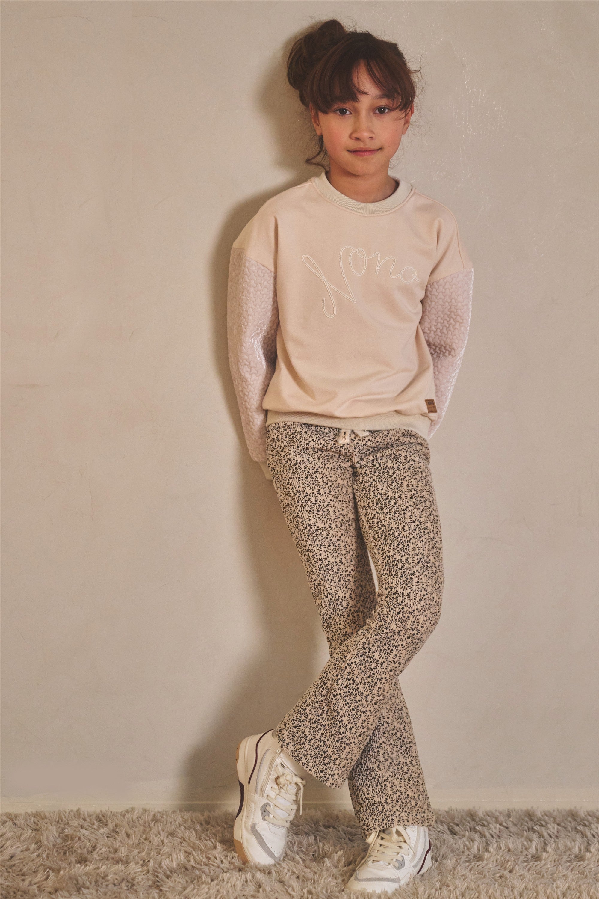 Sady Flared Zachte Rib Broek Ivoor