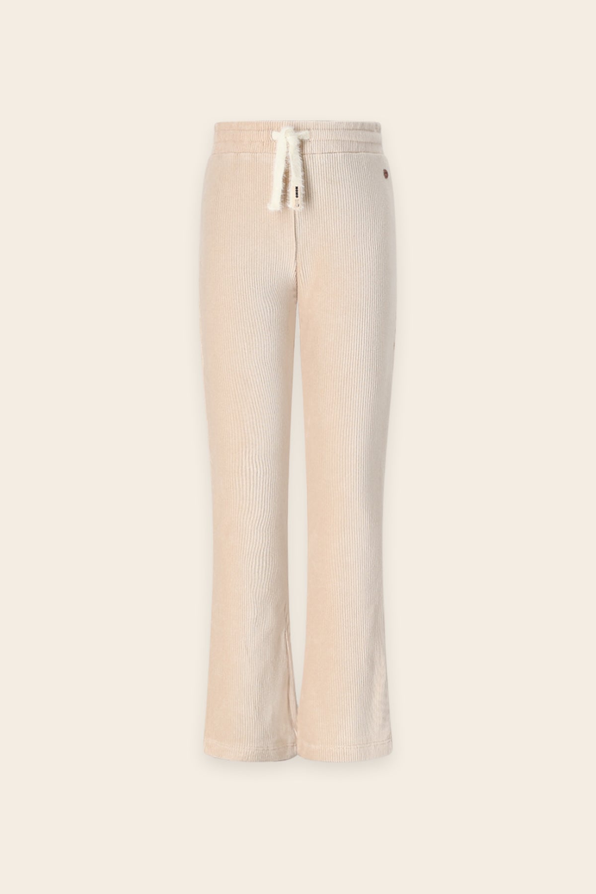 Sady Flared Zachte Stretchy Rib Broek Ivoor