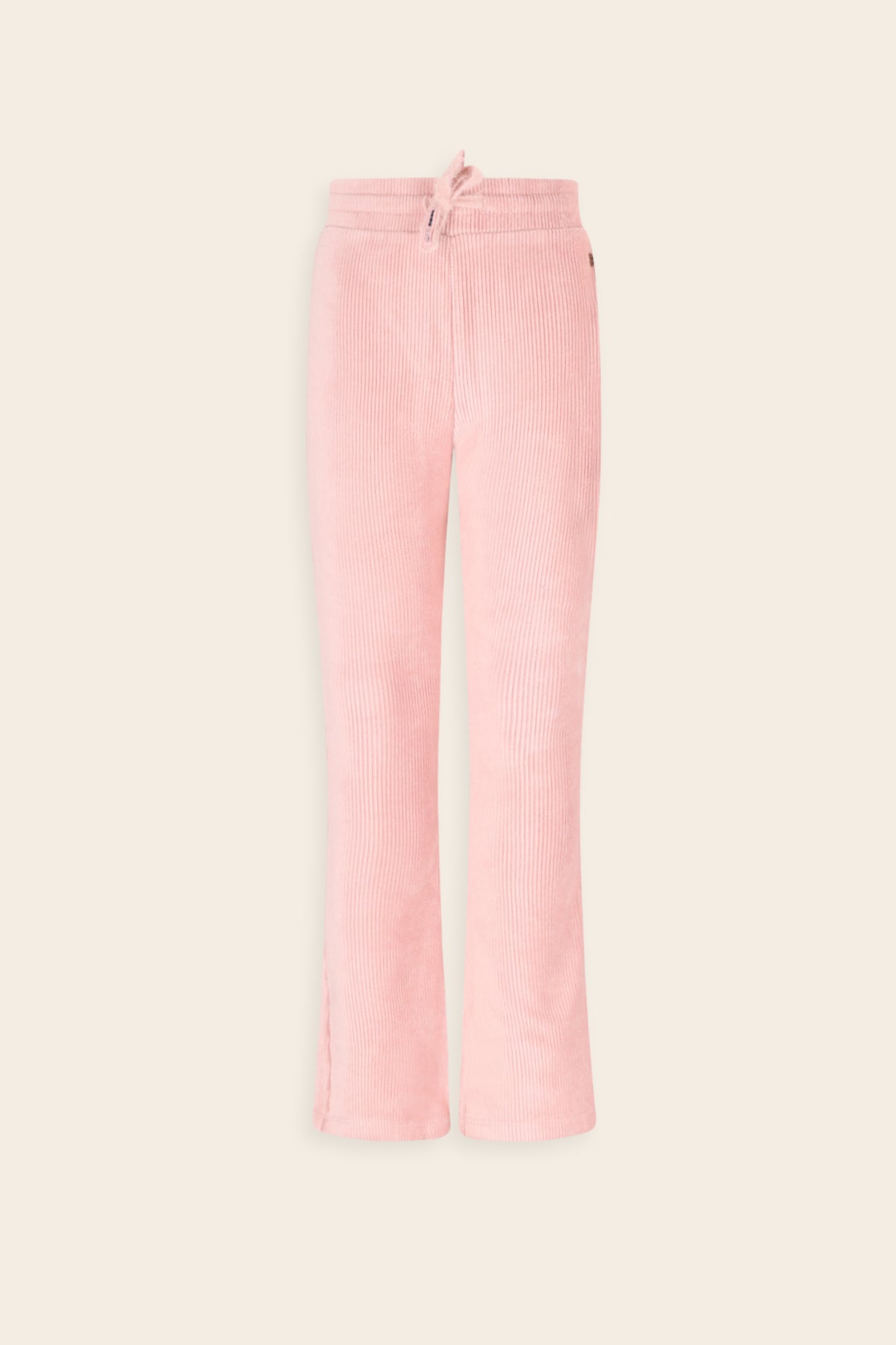 Sady Flared Zachte Stretchy Rib Broek Roze