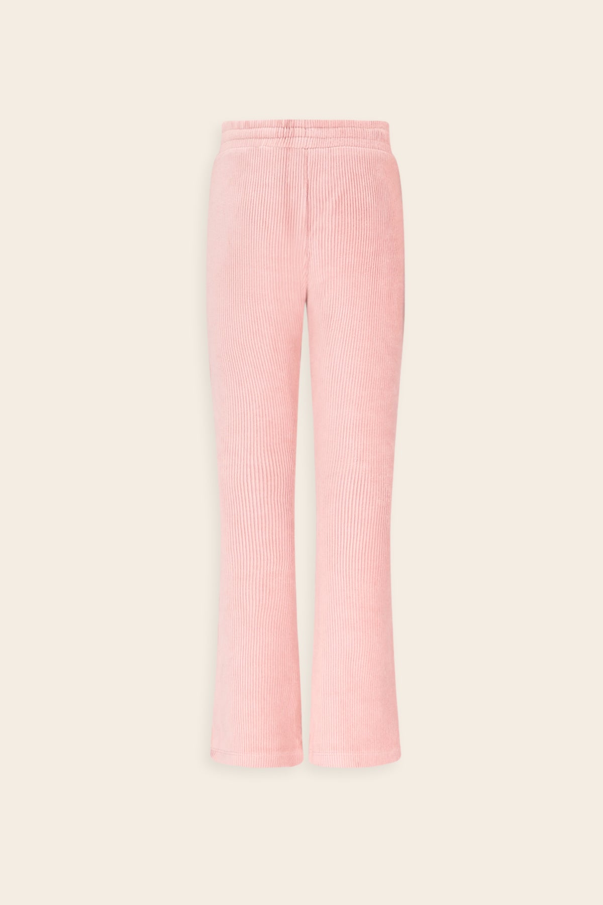 Sady Flared Zachte Stretchy Rib Broek Roze