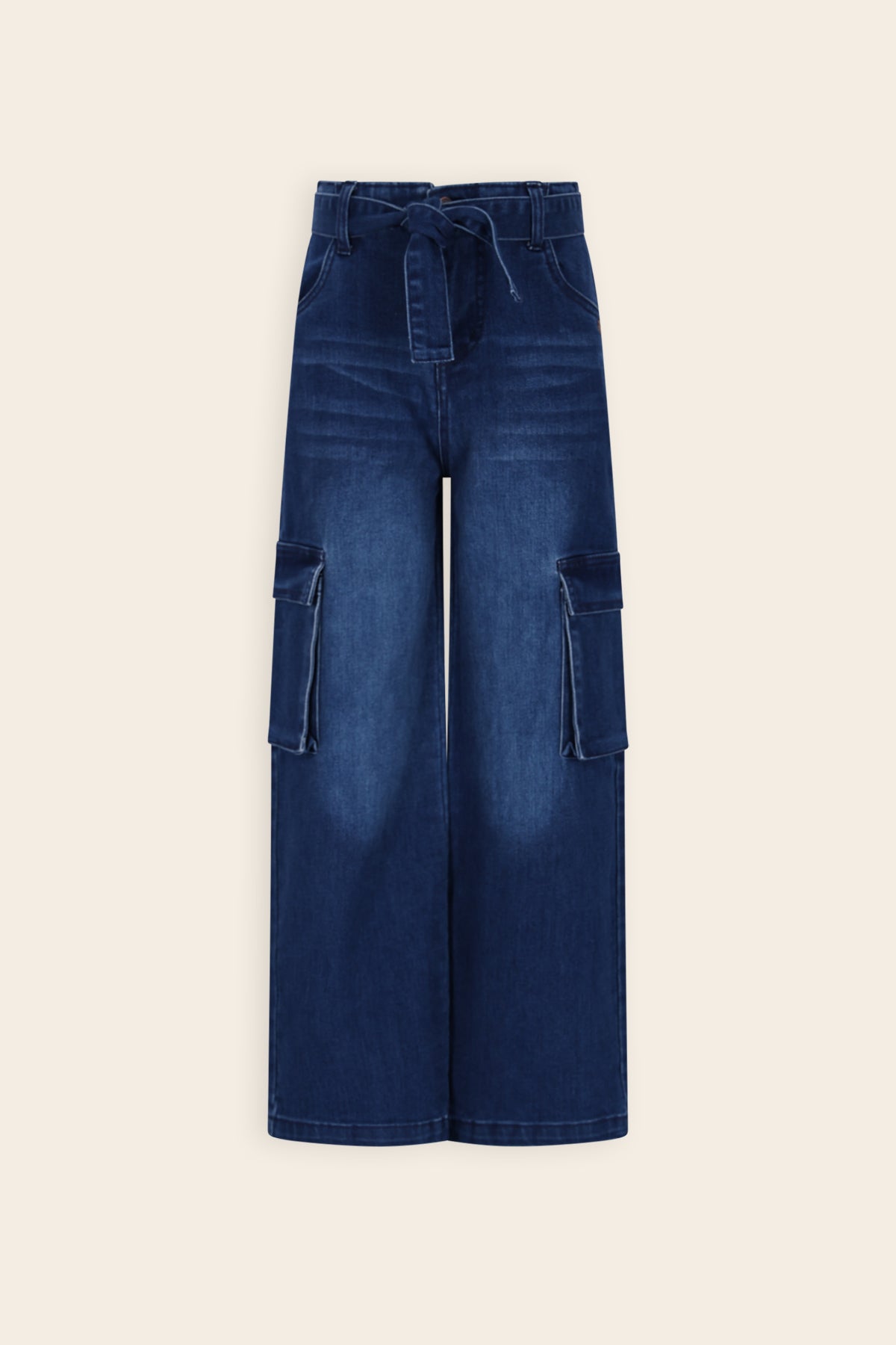 Saar Denim Cargo Broek Blauw