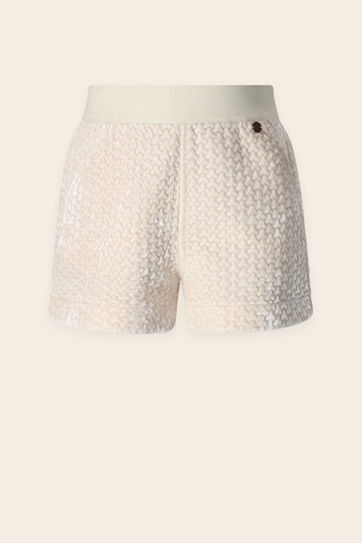 Shorty Velvet Short Ivoor