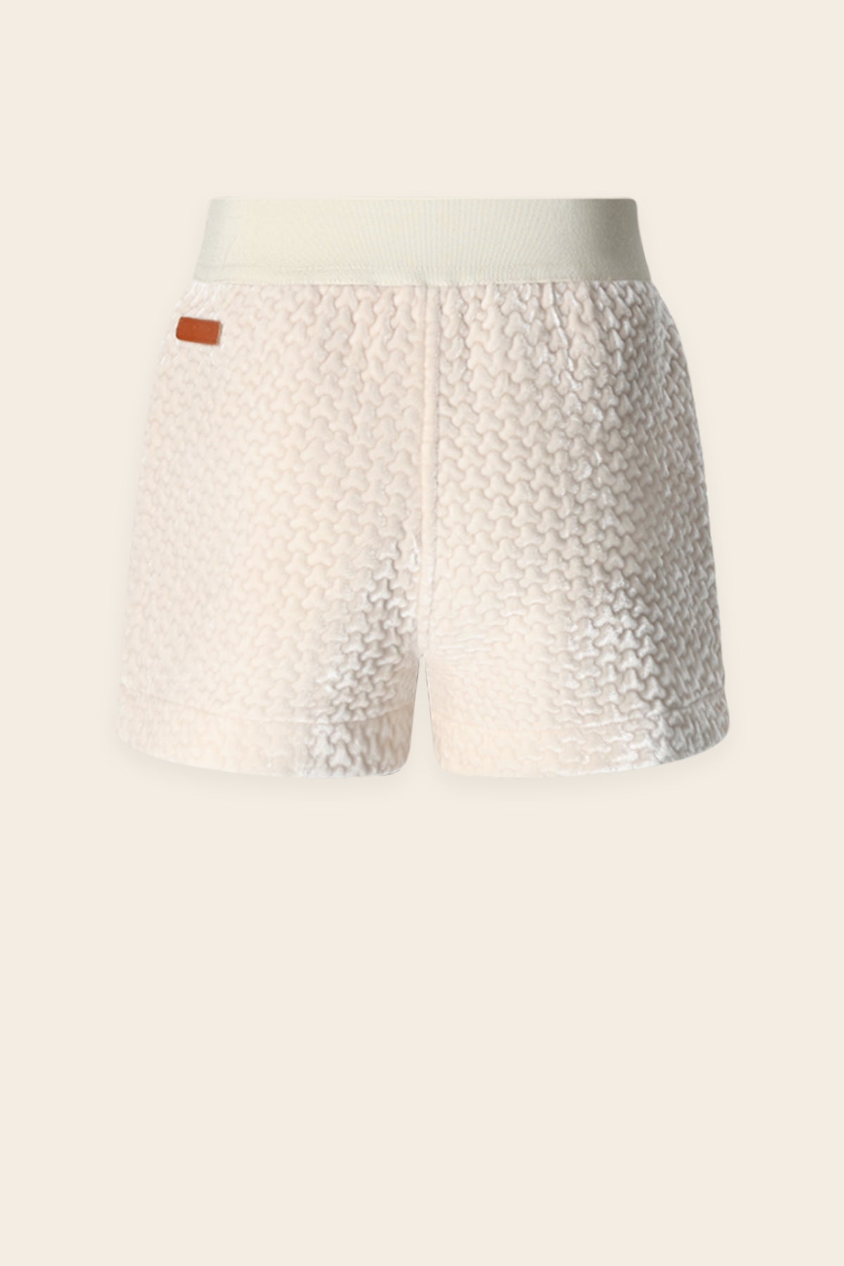 Shorty Velvet Short Ivoor