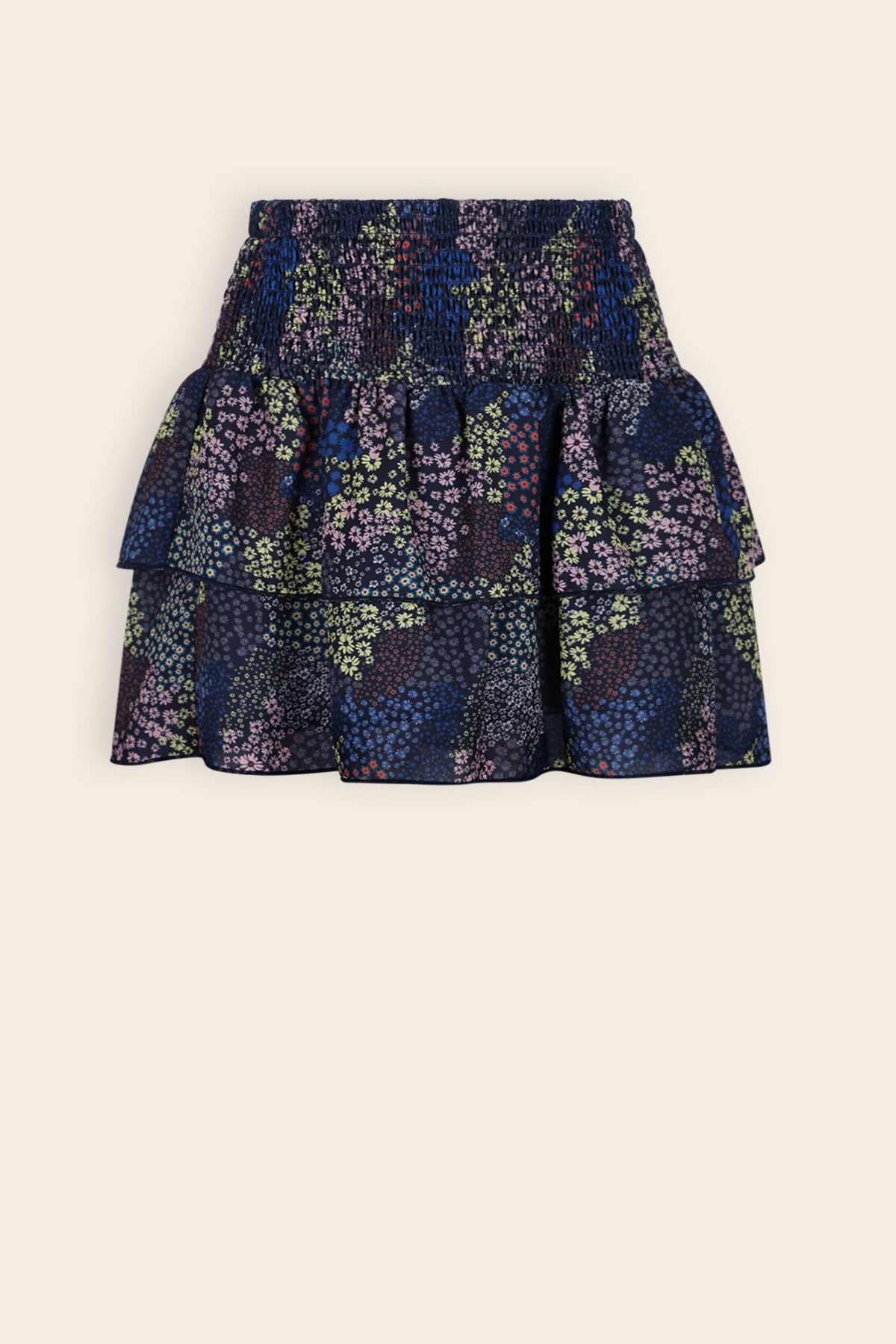 Nika Gesmokte Rok Donkerblauw
