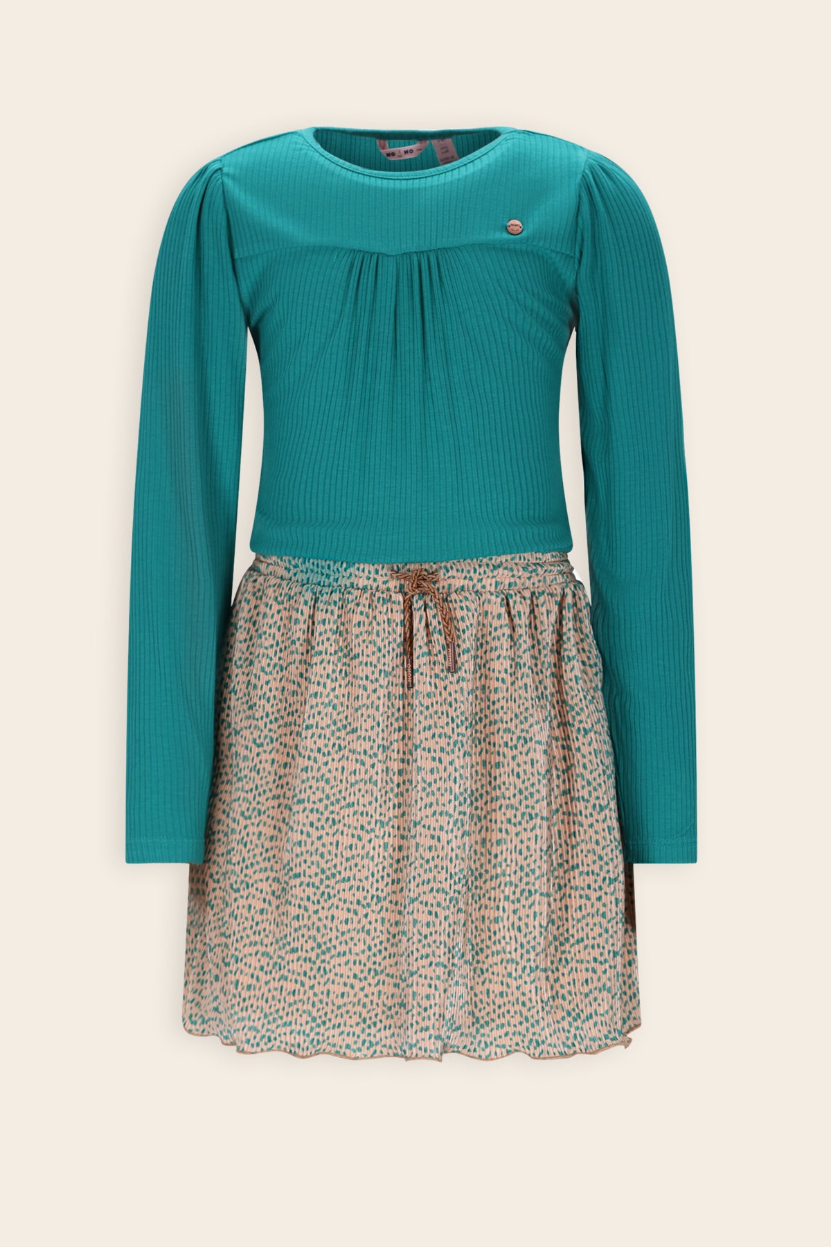Morly Rib Jersey Jurk Zand