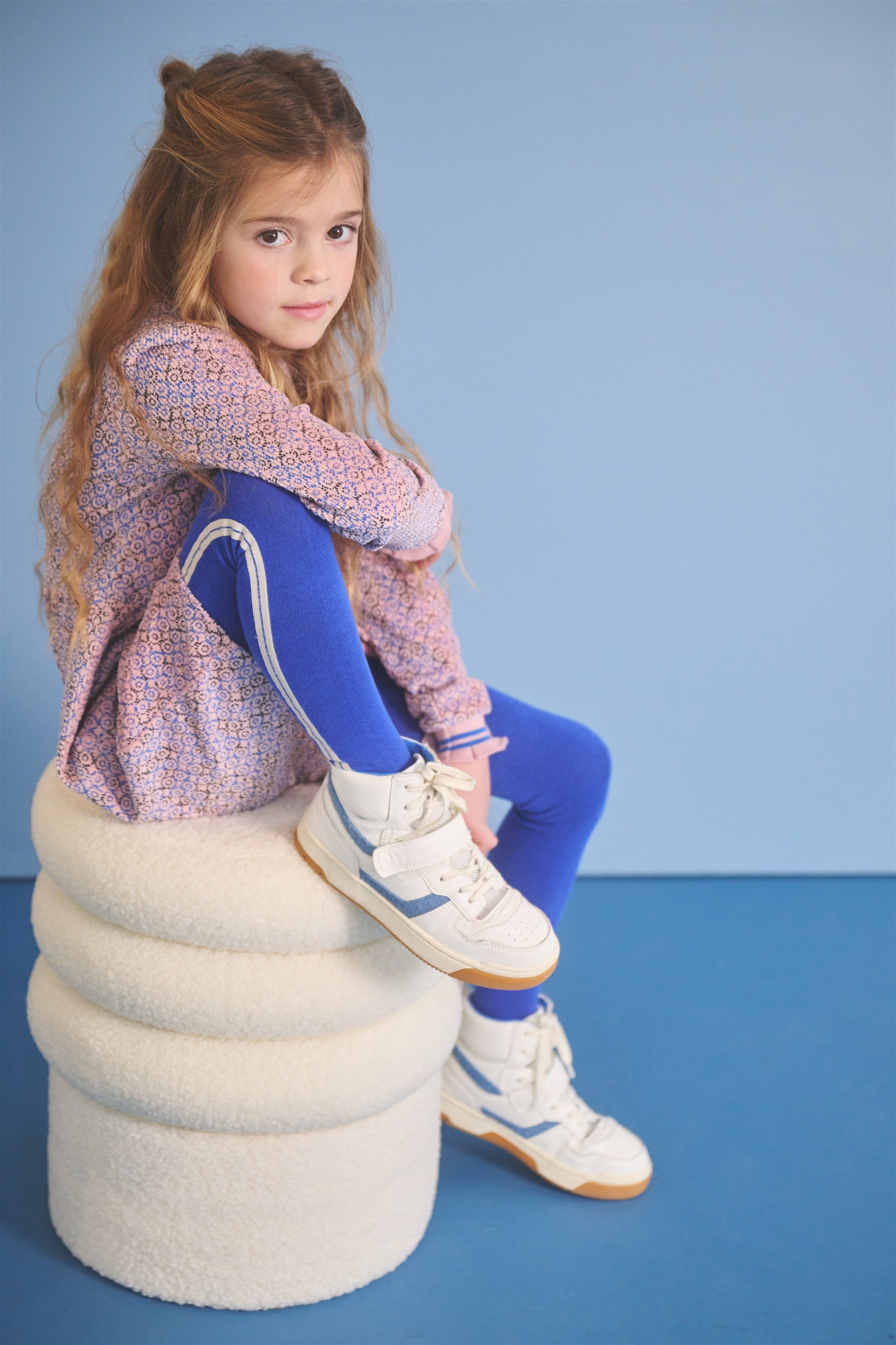 Maxim Rib Jersey Jurk Blauw