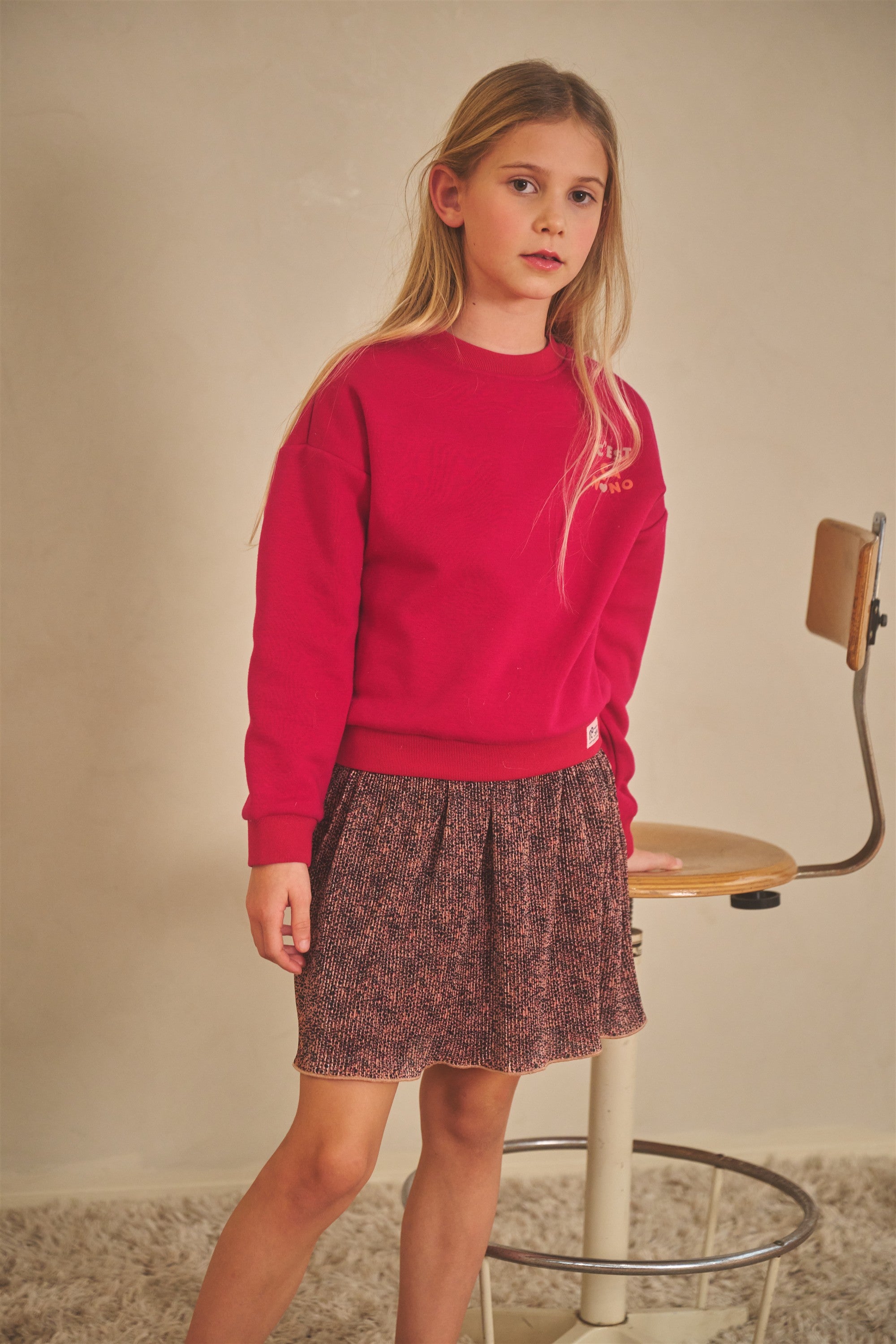 Nele Plissee Rok Taupe