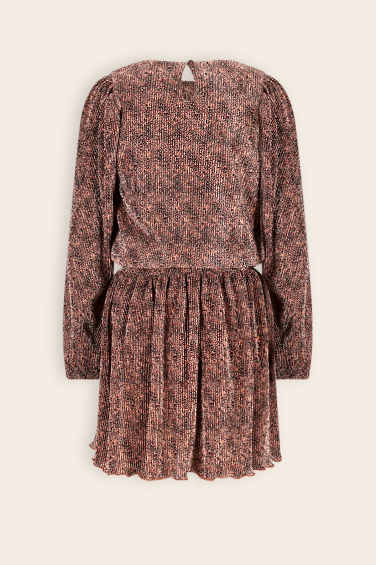 Miron Plissee Jurk Taupe
