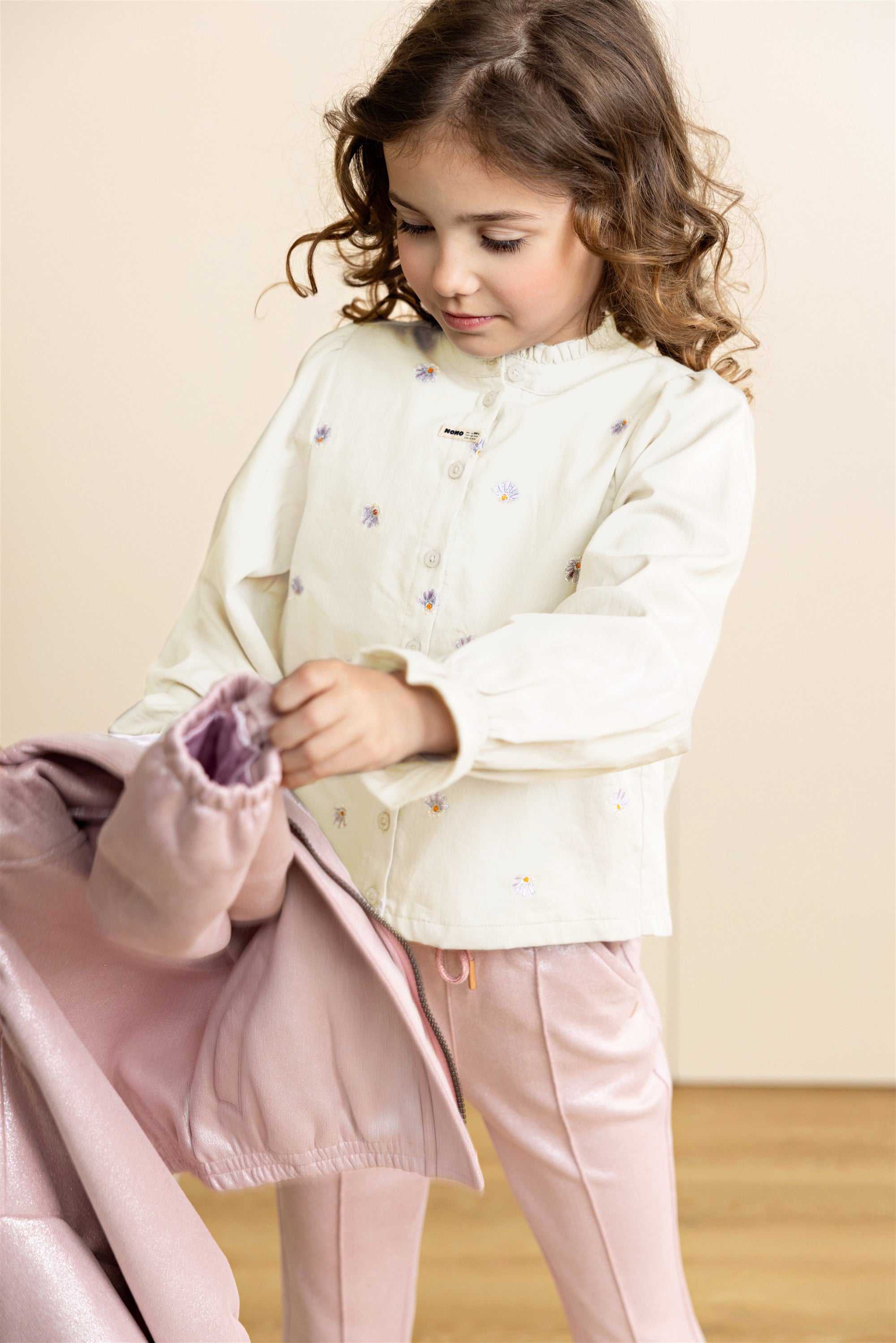 Trevis Geborduurde Blouse Ivoor