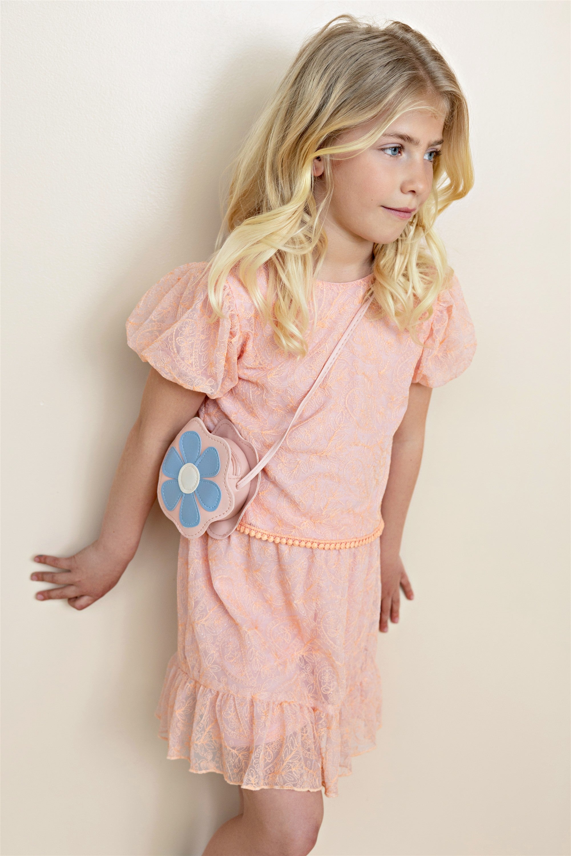 Tessy Geborduurde Tule Top Roze