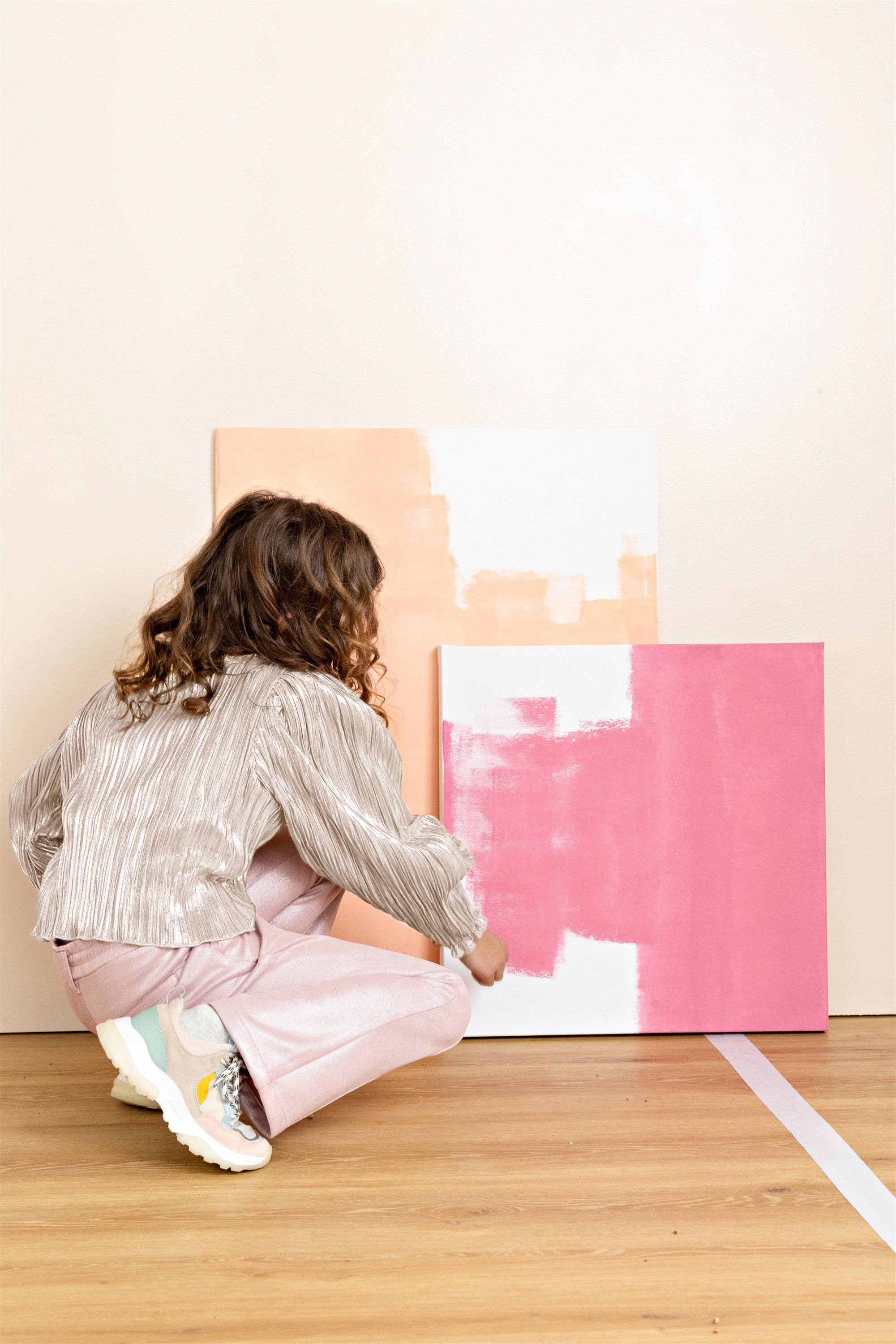 Tisja Metallic Plissee Blouse Ivoor