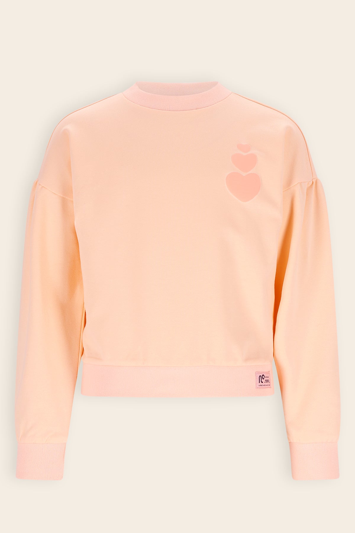 Kamis Sweater met Puffprint Oranje