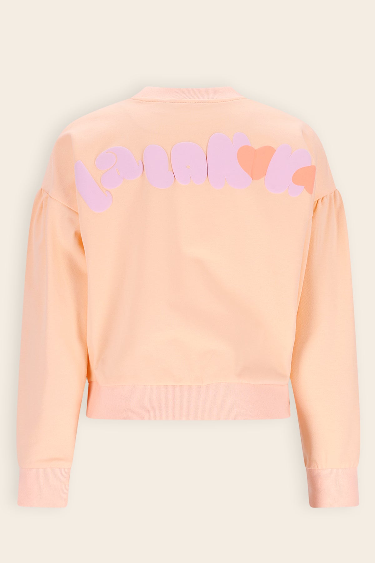 Kamis Sweater met Puffprint Oranje