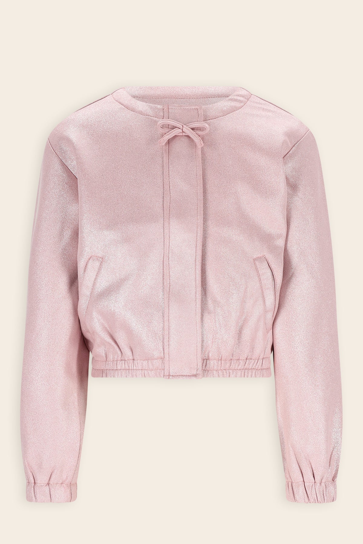 Door Metallic Suede Jasje Roze