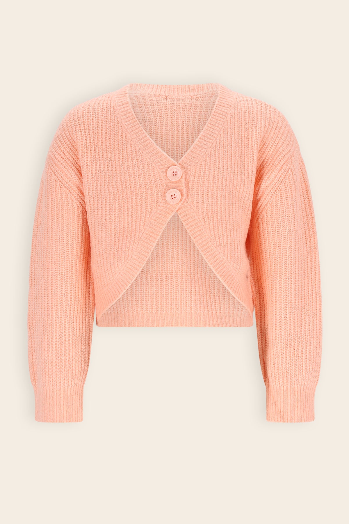 Ashlee Gebreid Kort Vest Oranje