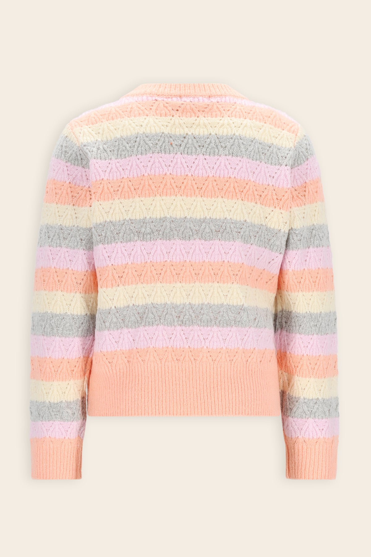 Kiddo Gestreepte Gebreide Trui Oranje