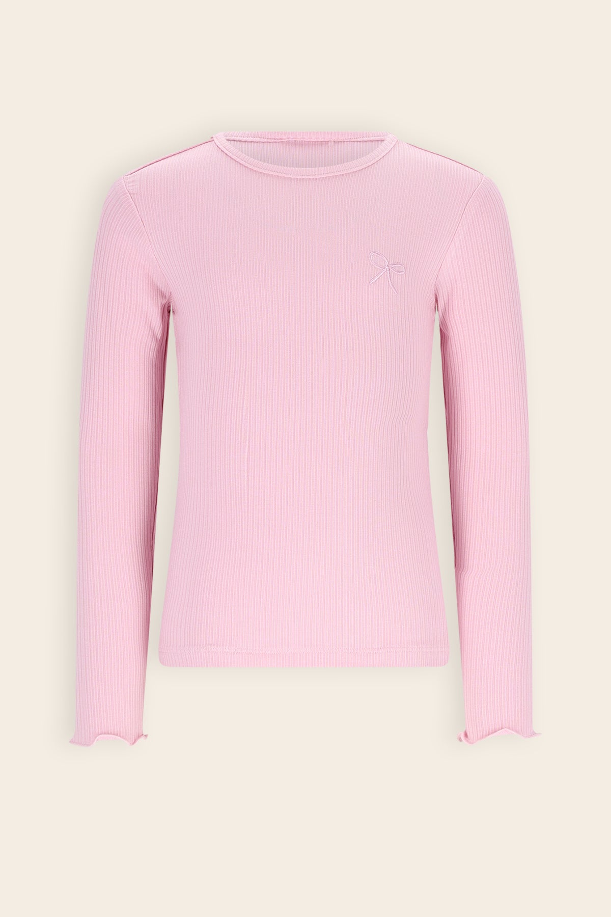Kyoto Basic Rib Tshirt Roze