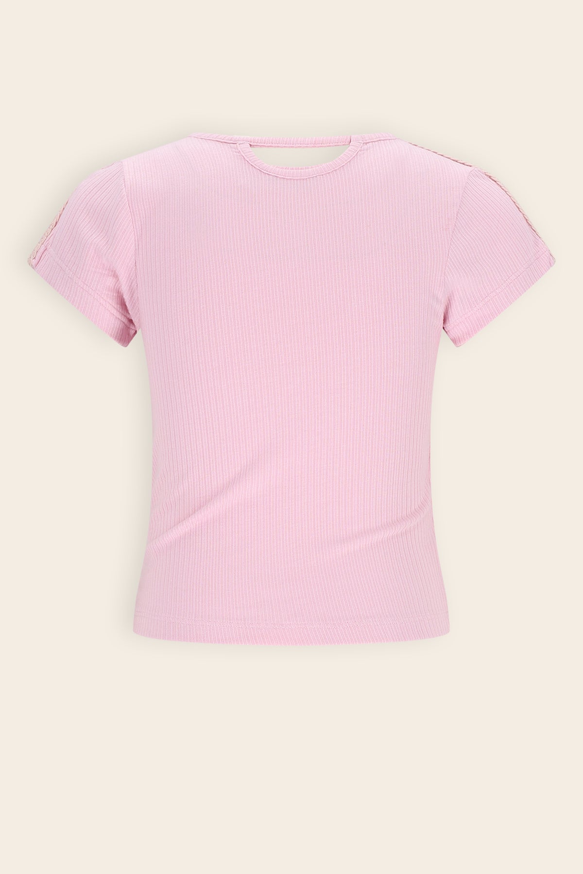 Kris Rib Tshirt Korte Mouw Roze