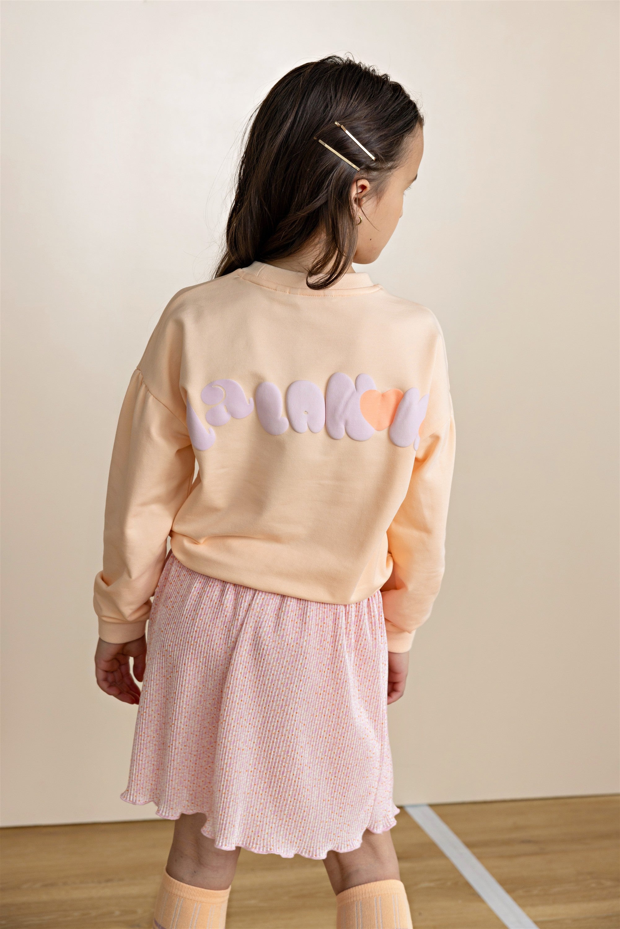 Nele Geprinte Plissee Rok Roze