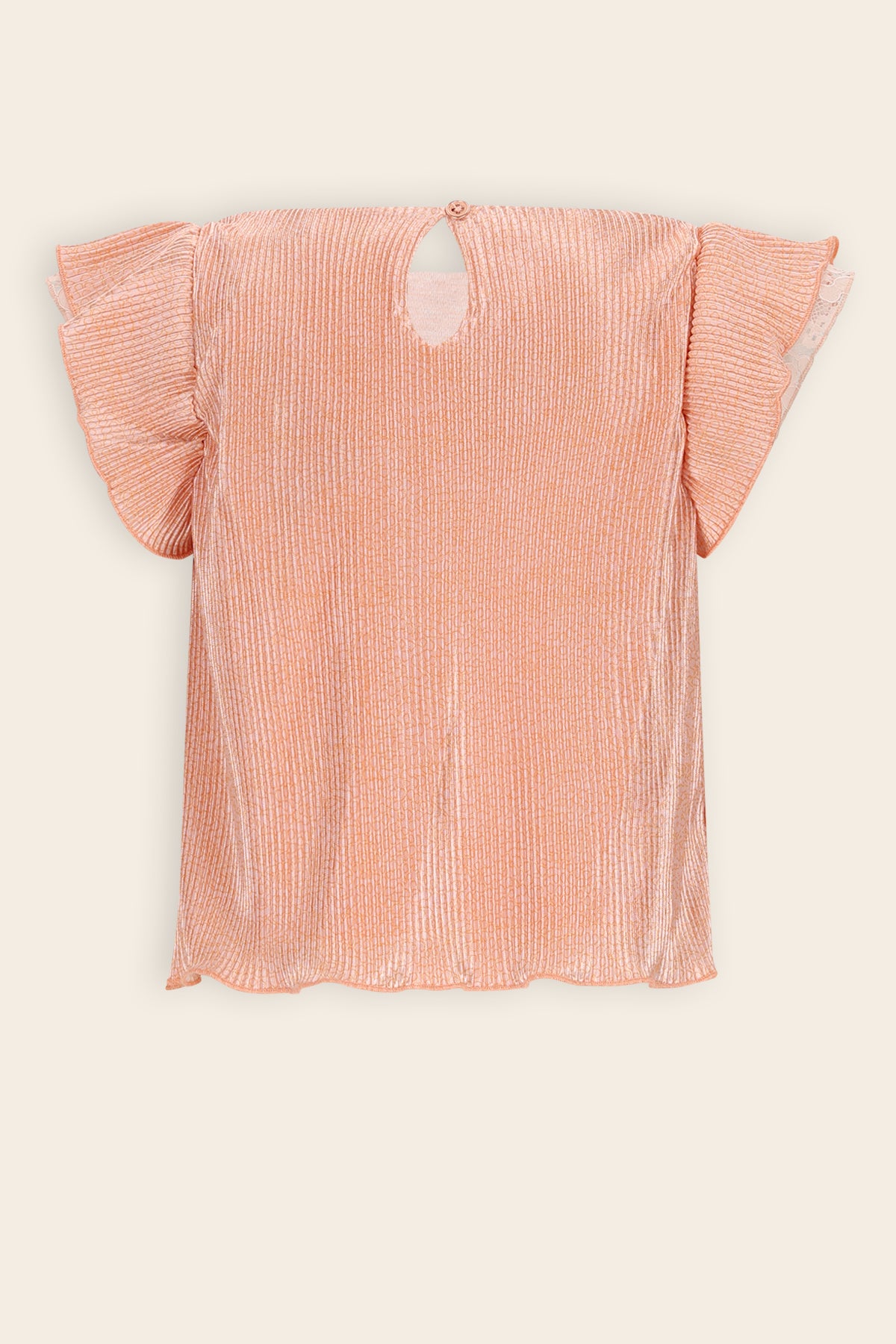 Tilda Geprinte Plissee Top Zacht Roze