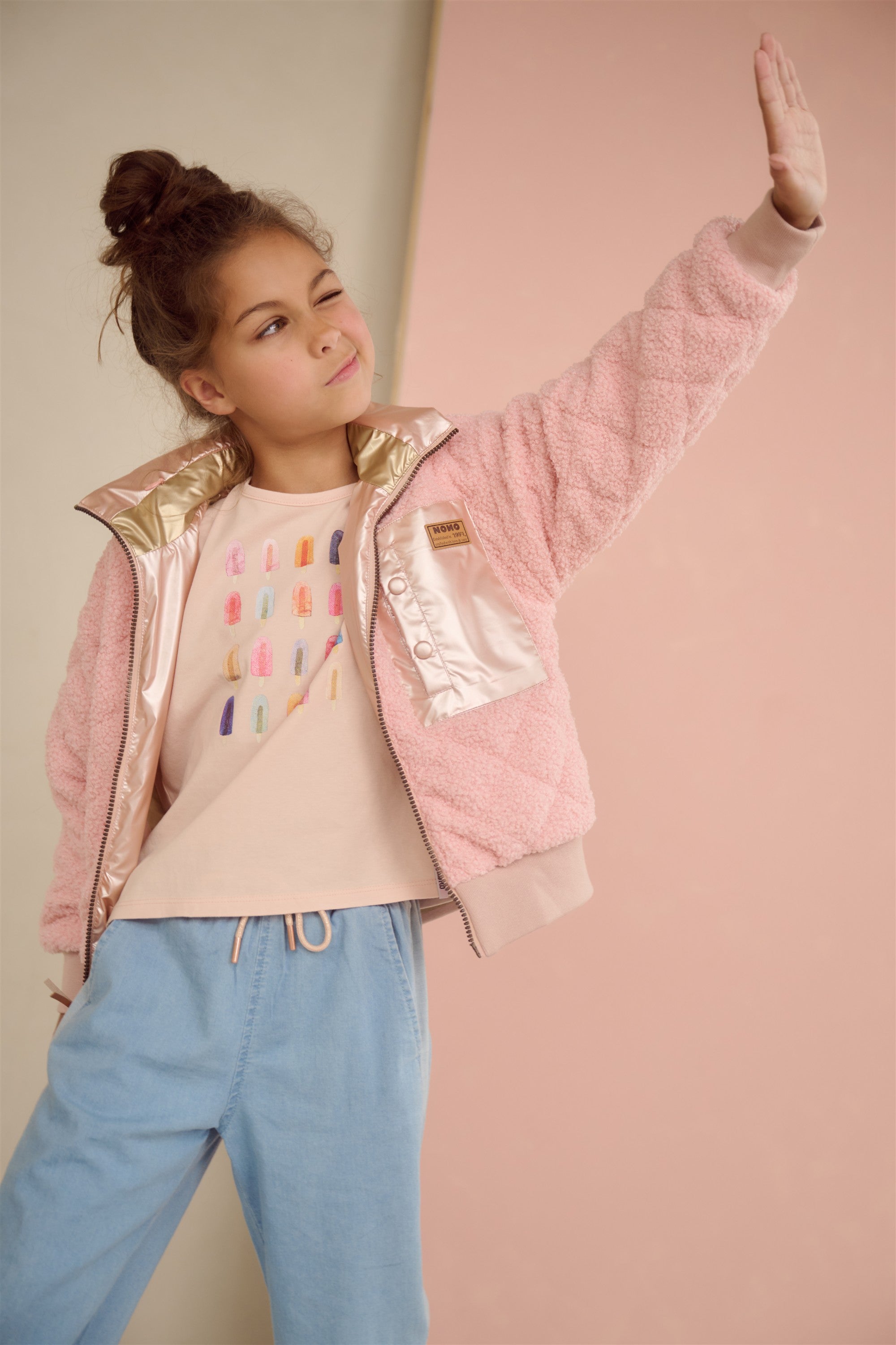 Doris Omkeerbare Zomerjas Zacht Roze