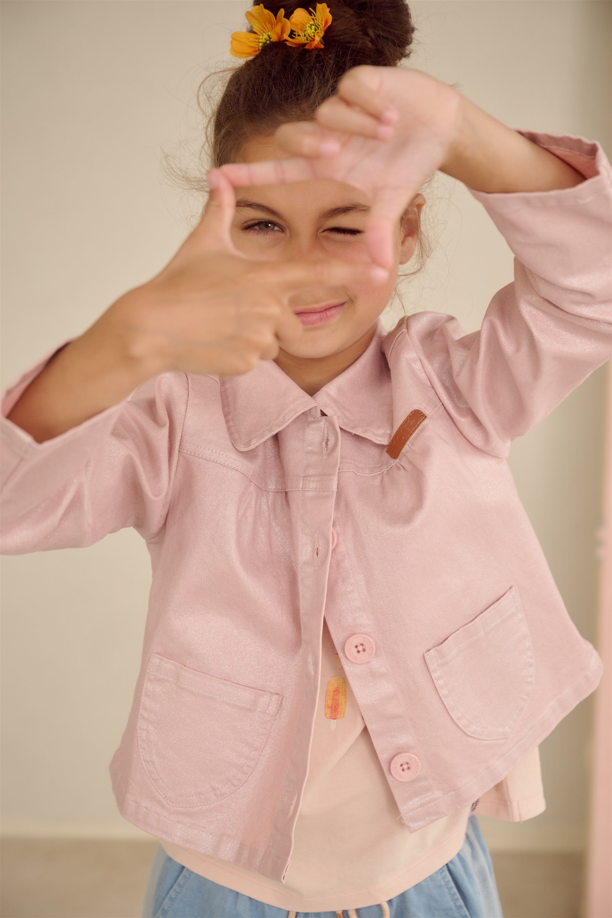 Daisy Twill Jasje Zacht Roze