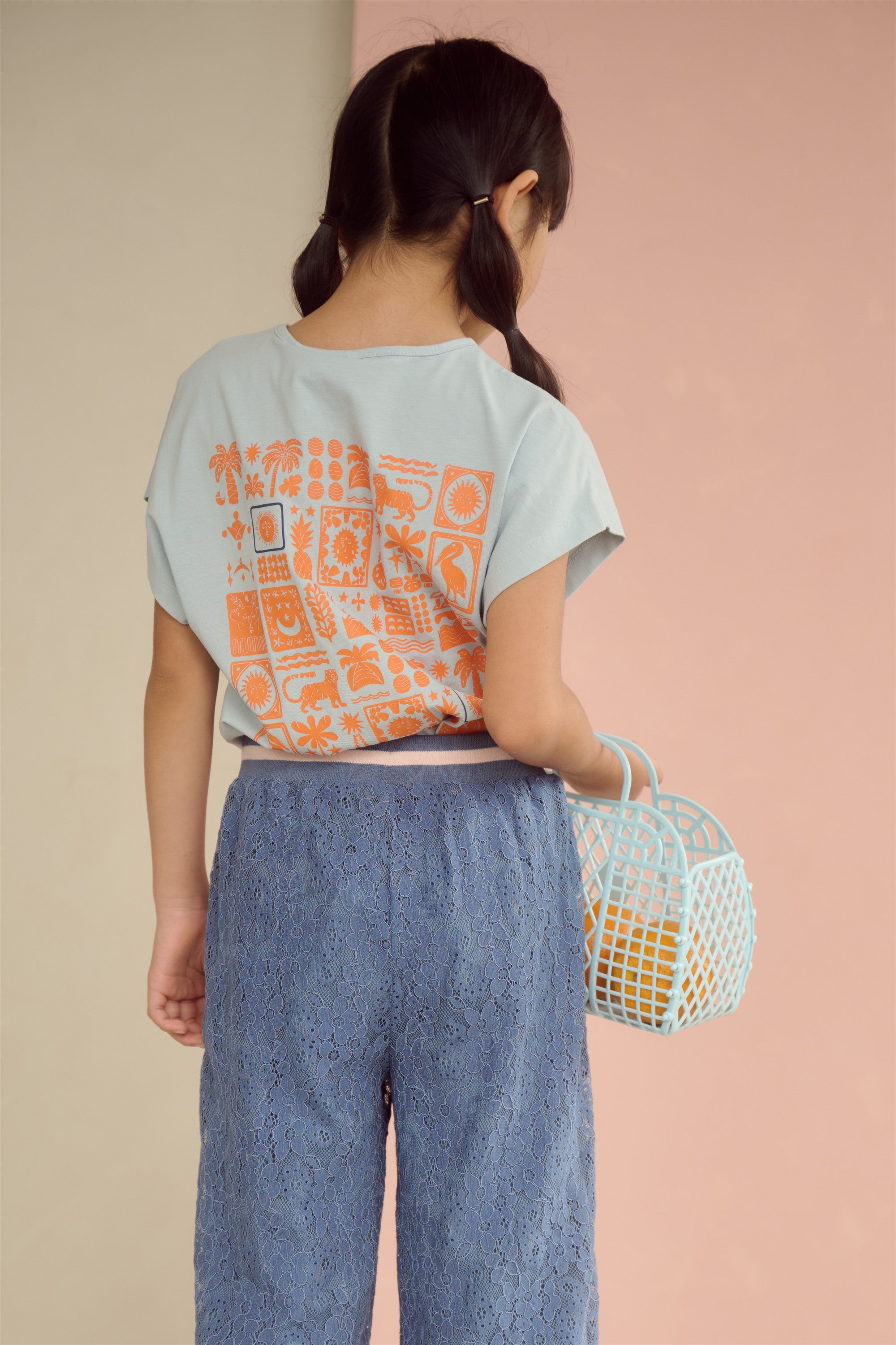 Kate Tshirt met Rugprint Blauw