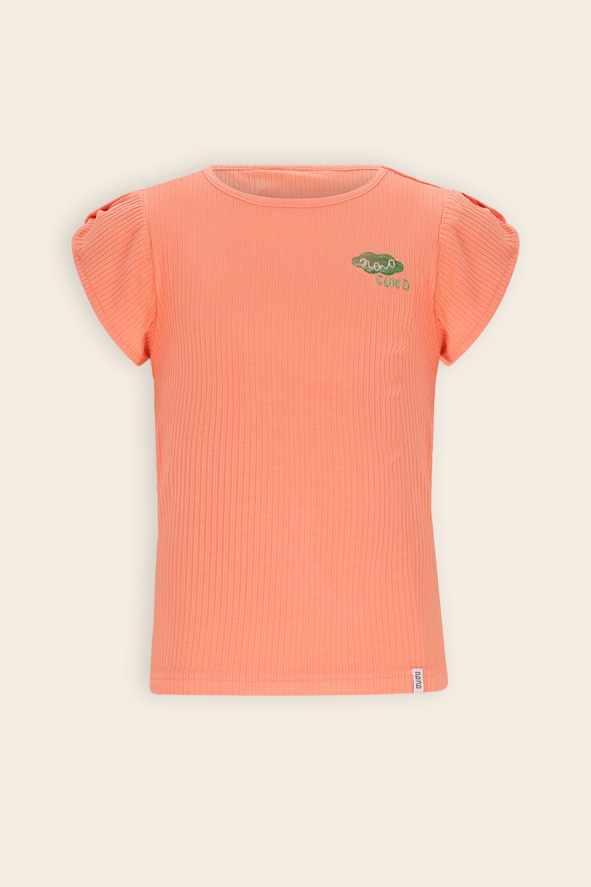 Kapri RibJersey Top Koraal Oranje