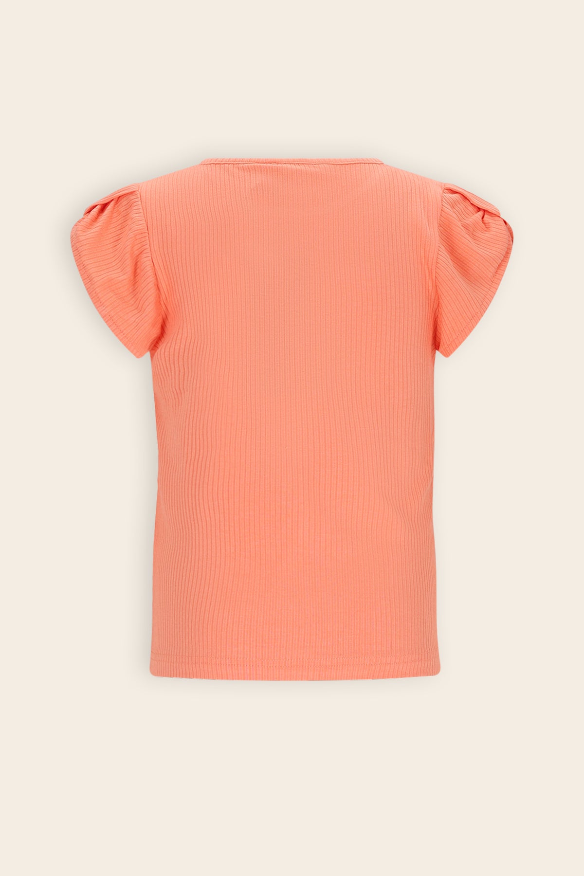 Kapri RibJersey Top Koraal Oranje
