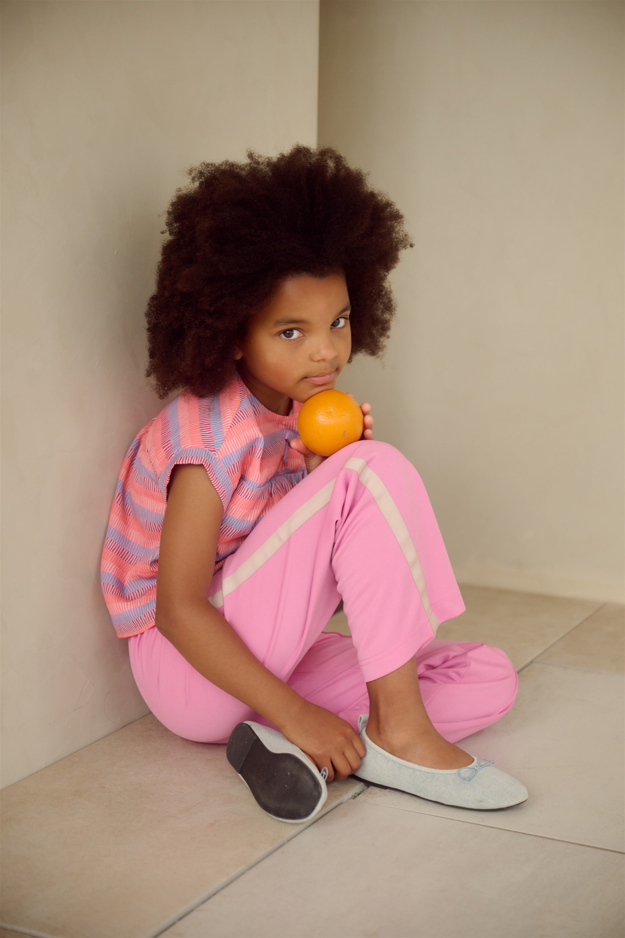 Sayla Wijde Broek Roze