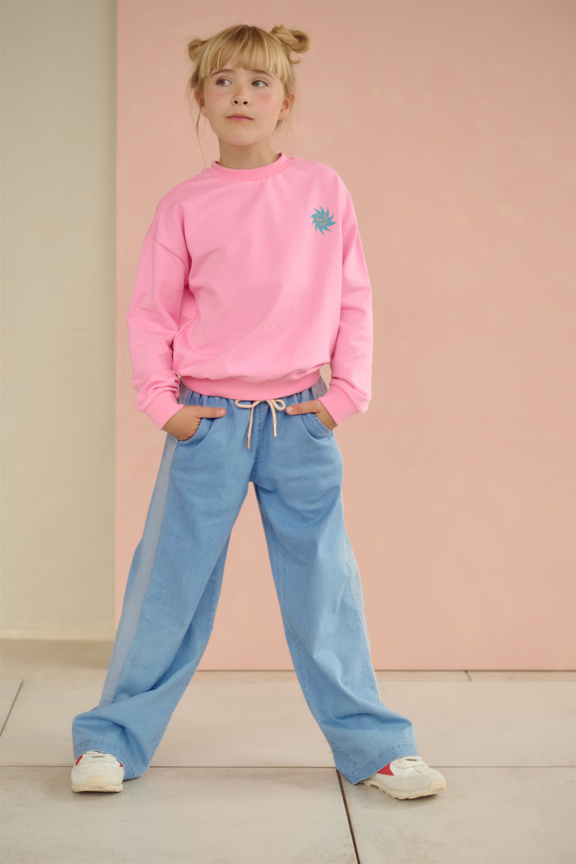 Sue Denim Wijde Broek Blauw