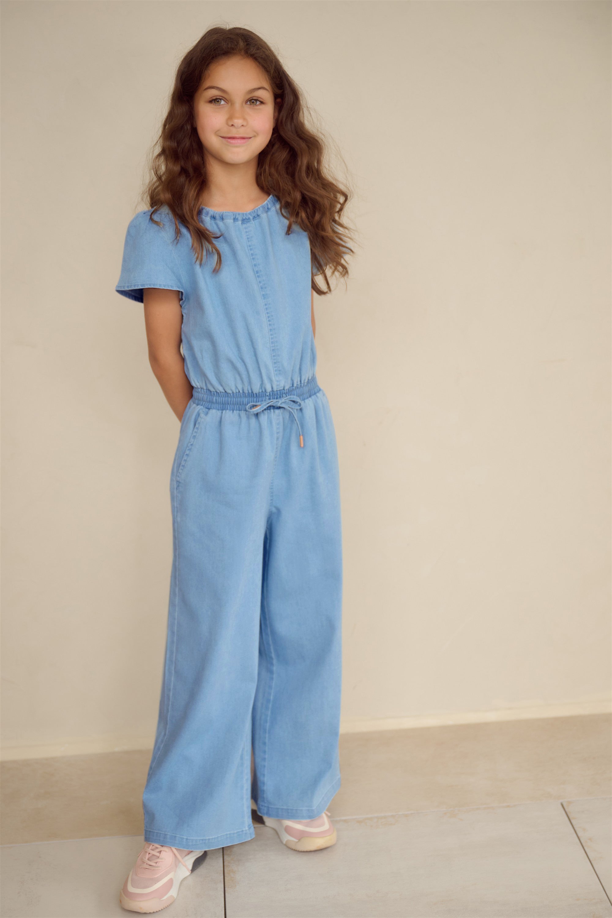 Syd Denim Jumpsuit Blauw