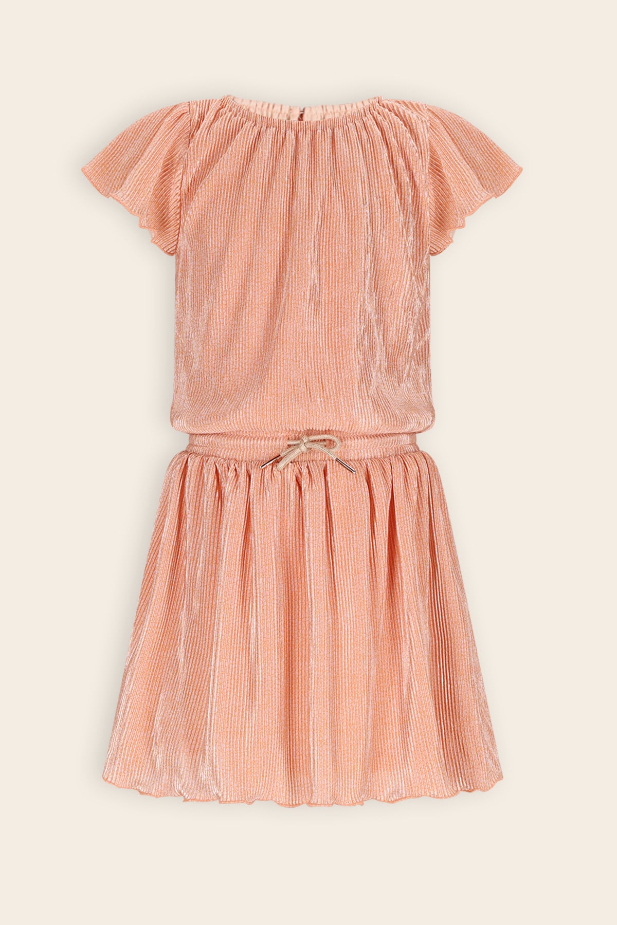 Mena Geprinte Plisse Jurk Zacht Roze