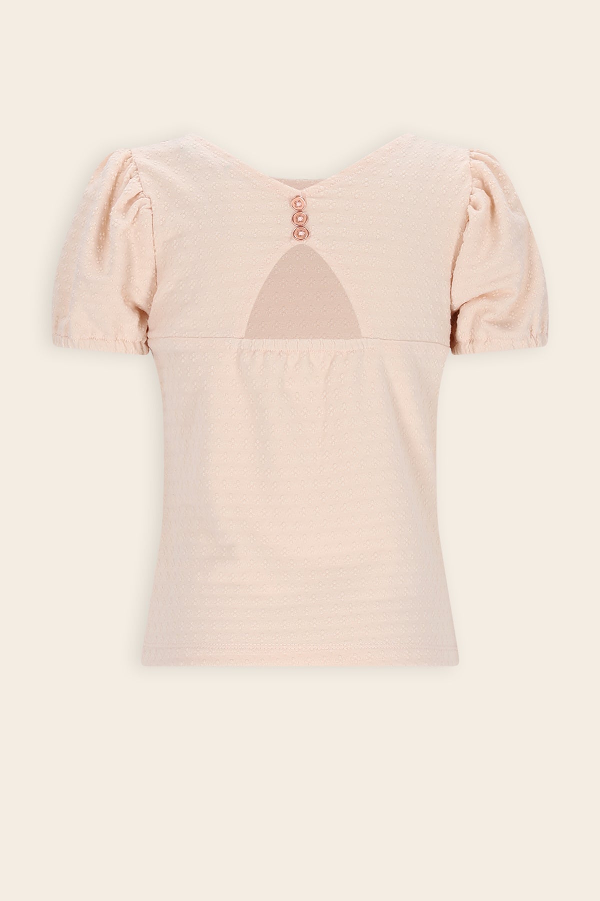 Kiamo Open-Back Jersey Top Light Pink