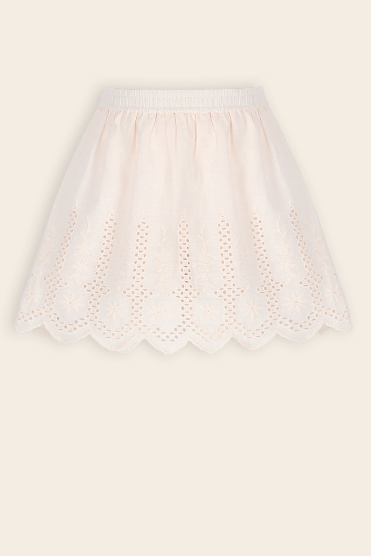 Nova Rok met Geborduurde Rand Licht Roze