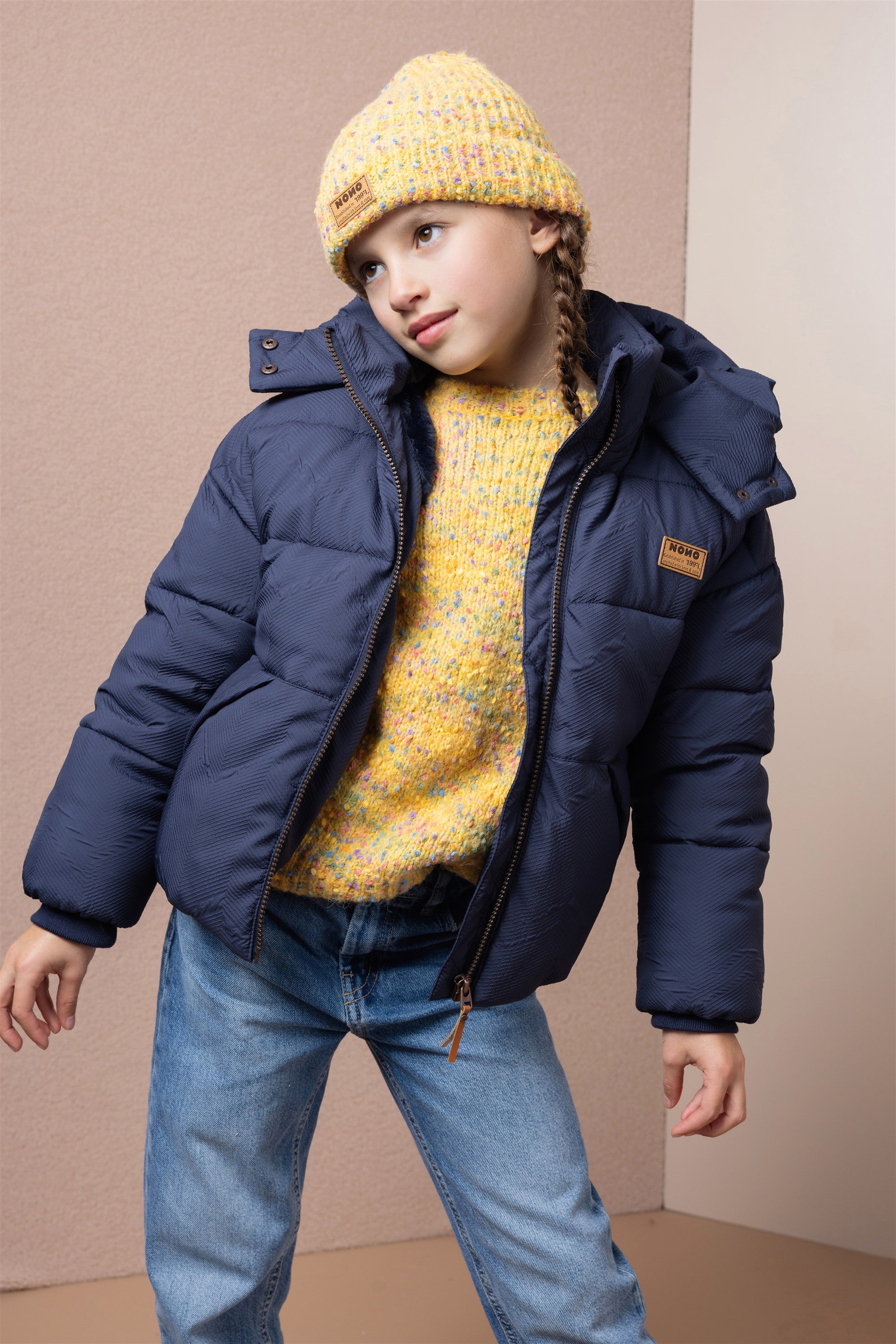 Beau Winterjas Wijde Fit Donkerblauw