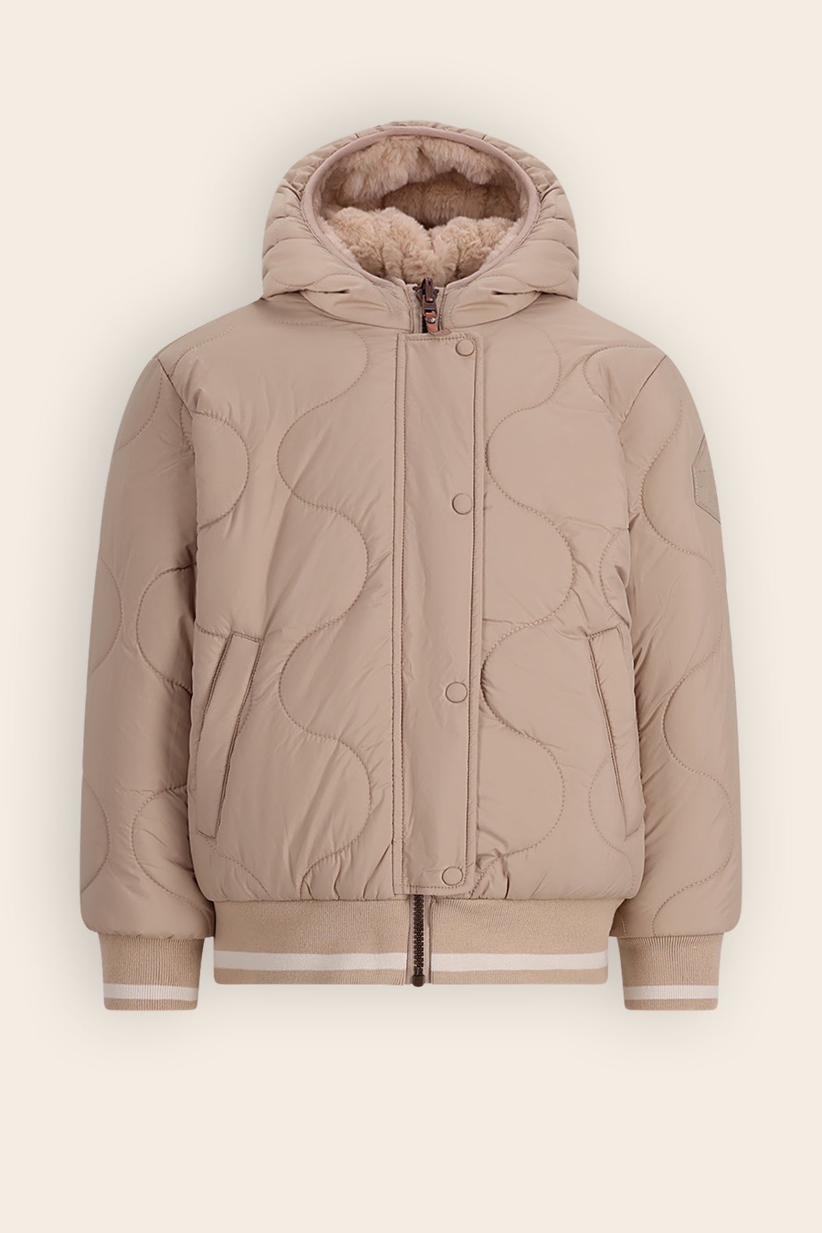 Bomby Reversible Bomber Jacket Beige