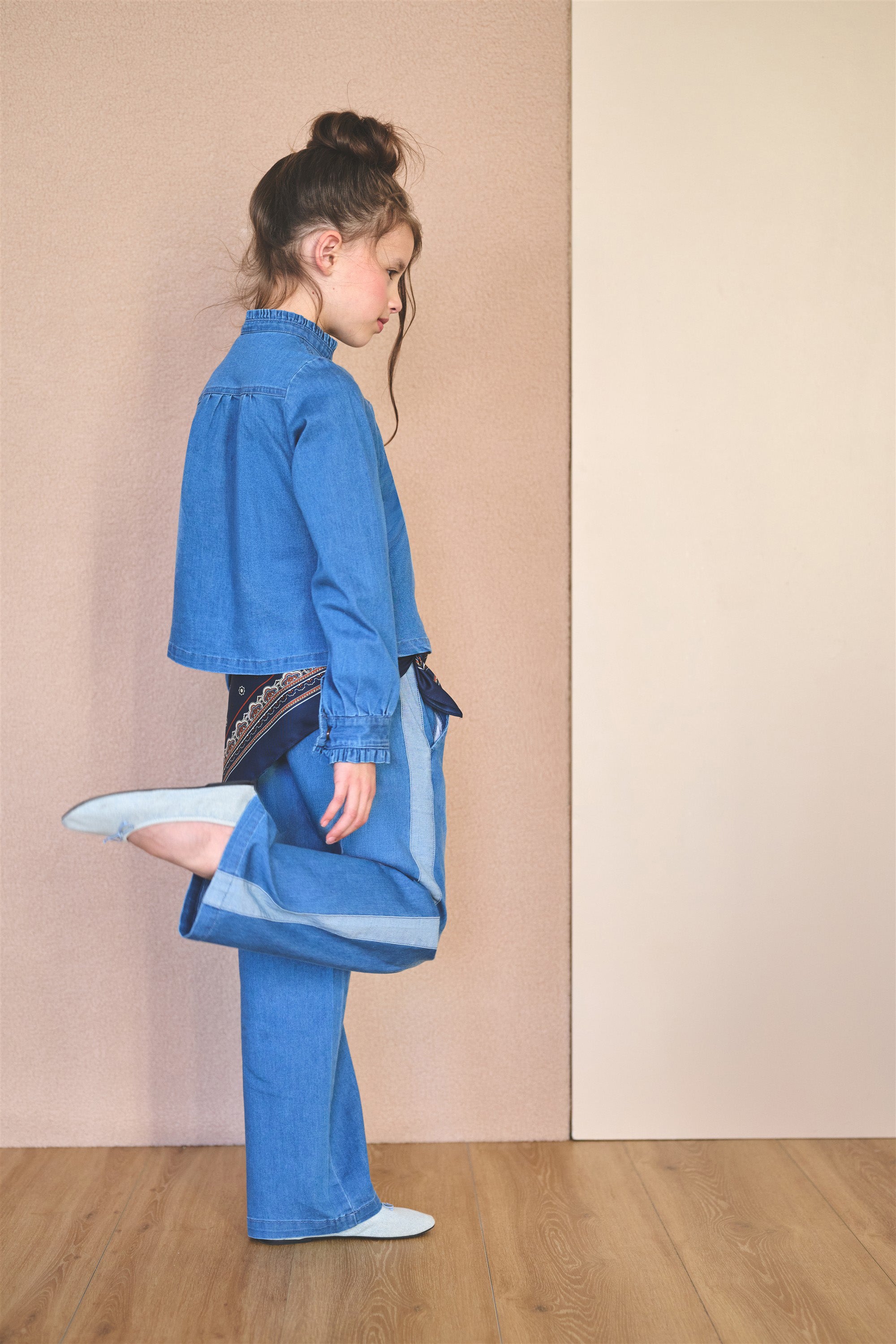 Tikky Denim Blouse Denim Blue
