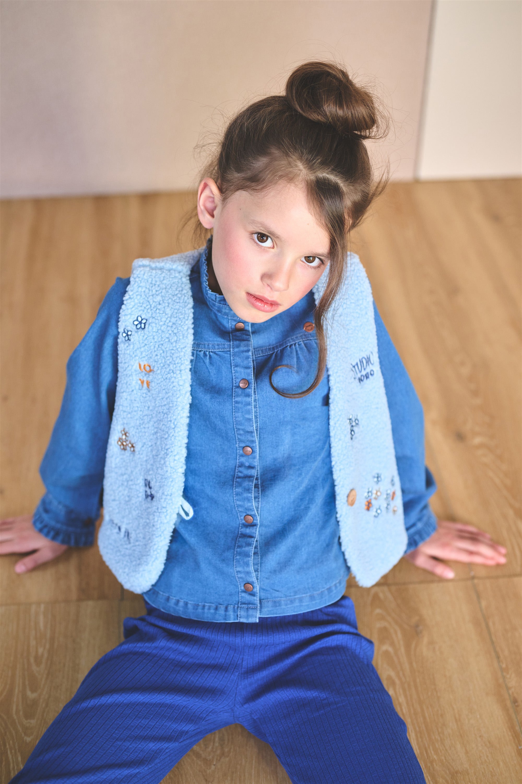 Tikky Denim Blouse Denim Blue