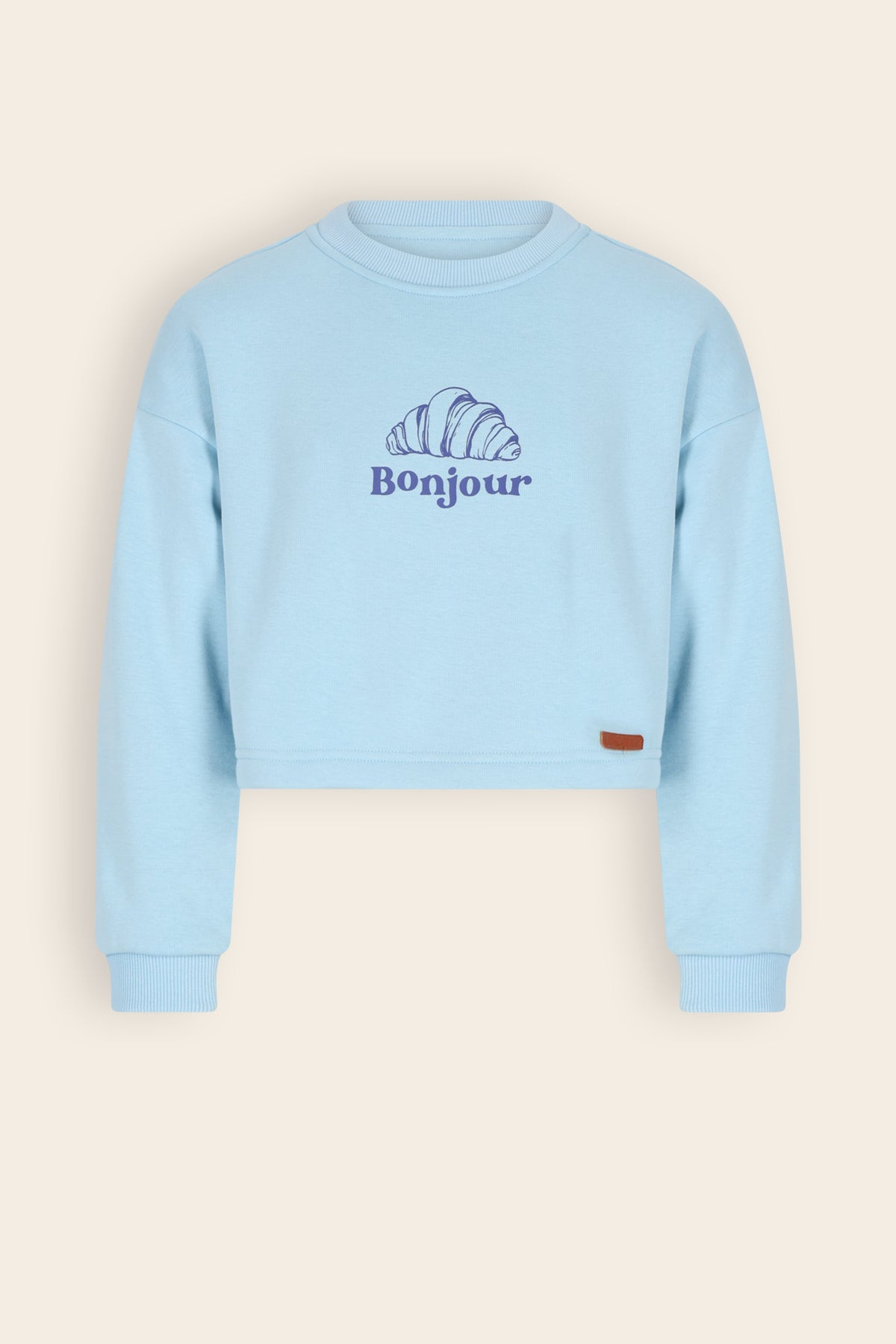 Kuya Cropped Sweater Lichtblauw