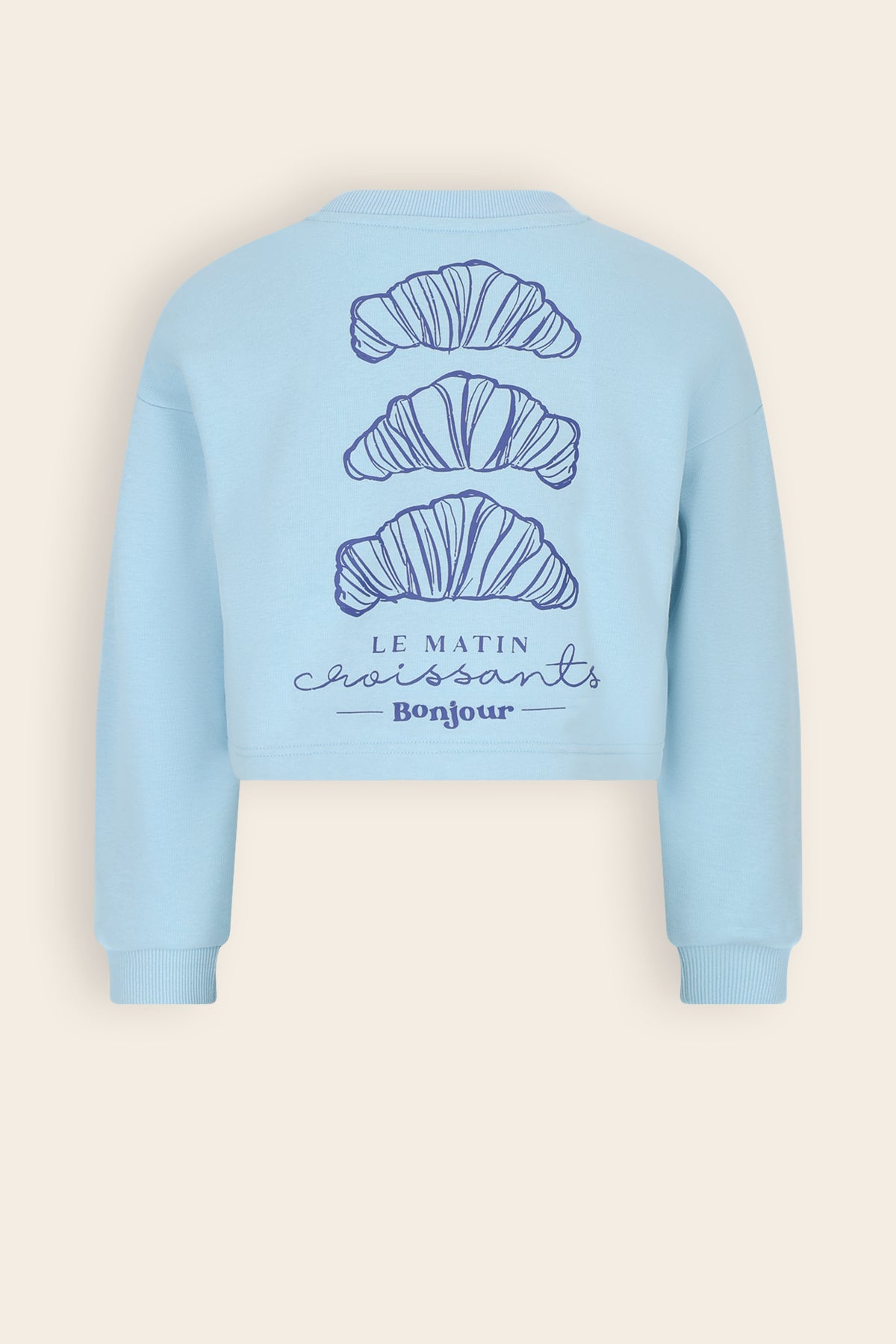 Kuya Cropped Sweater Lichtblauw