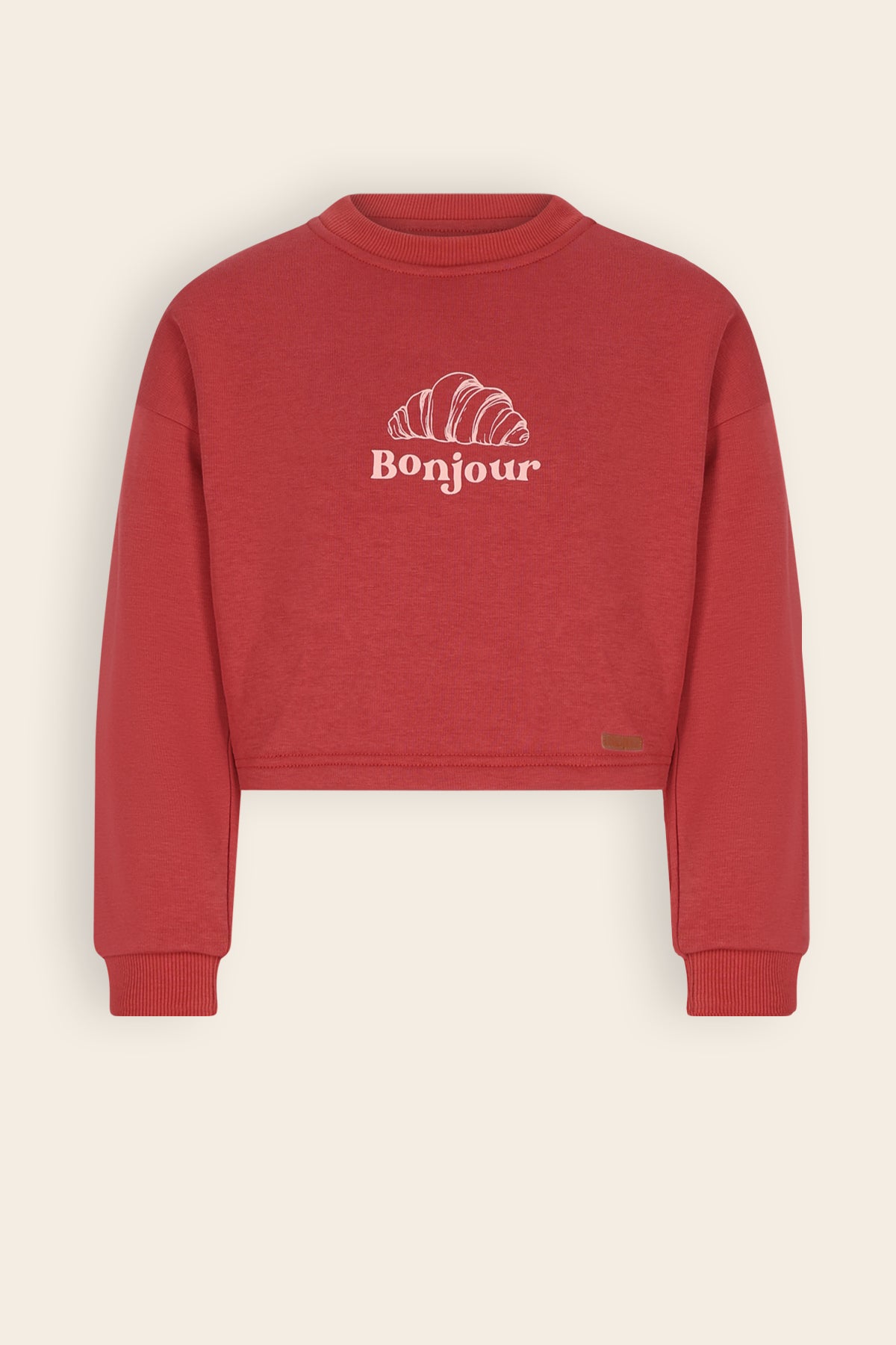 Kuya Cropped Sweater Rood