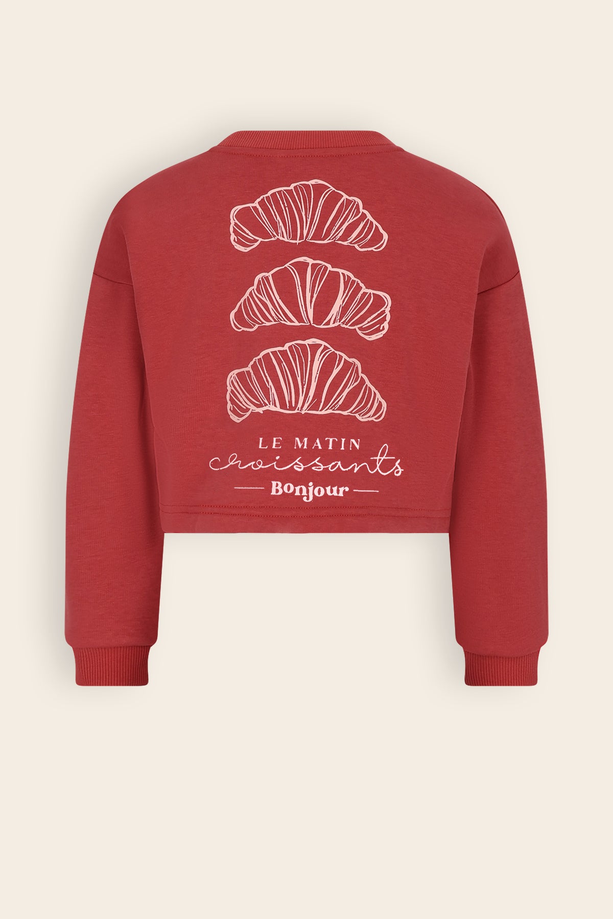 Kuya Cropped Sweater Rood