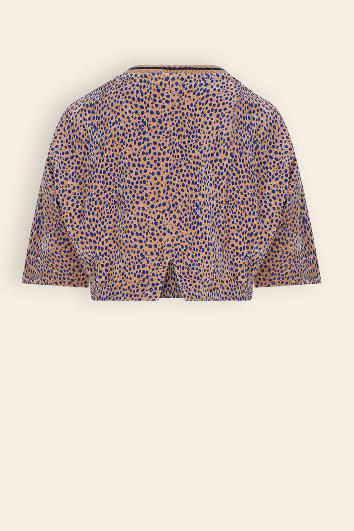 Kaily Printed Velvet Top Brown