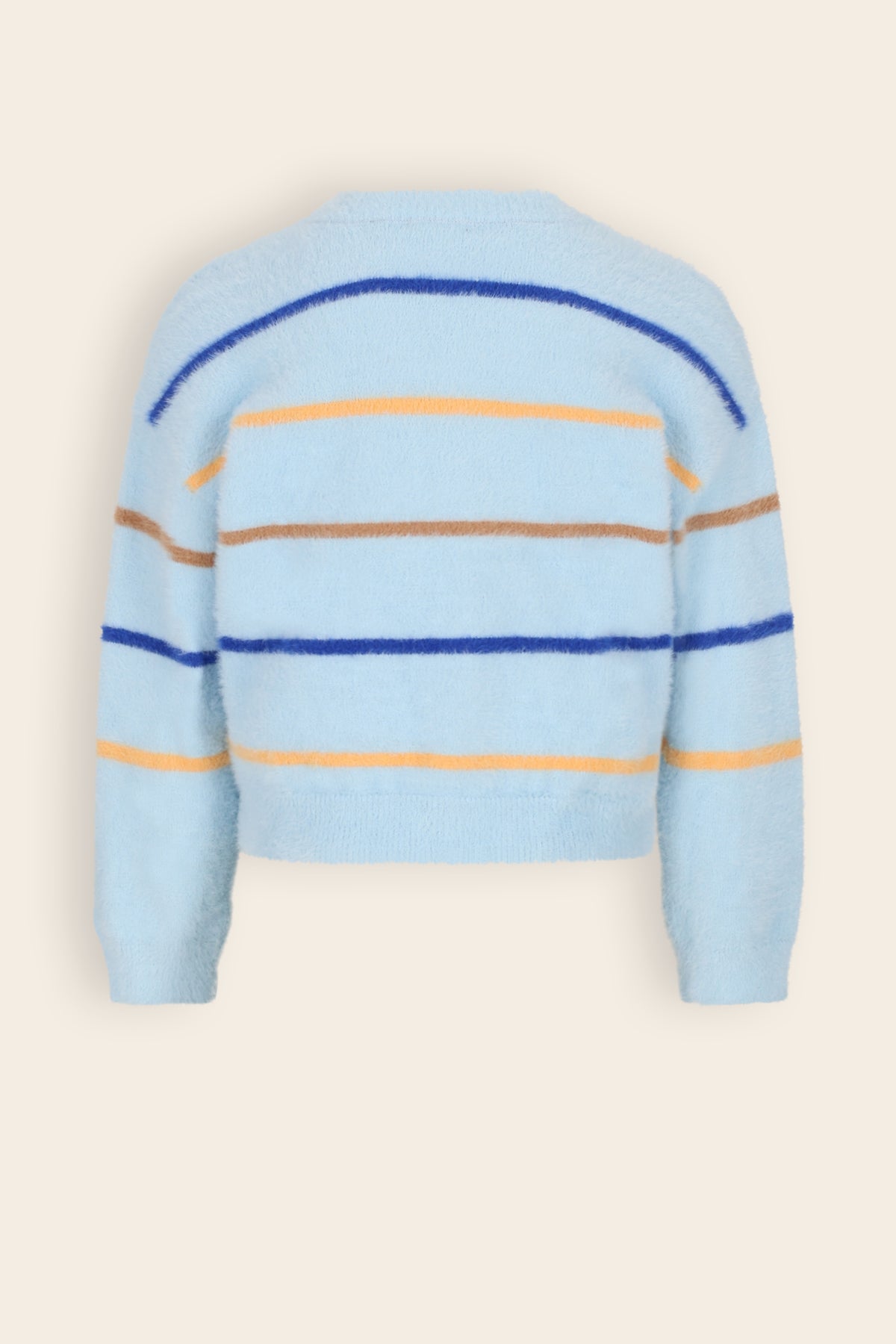 Keson Soft Knitted Stripe Sweater Light Blue