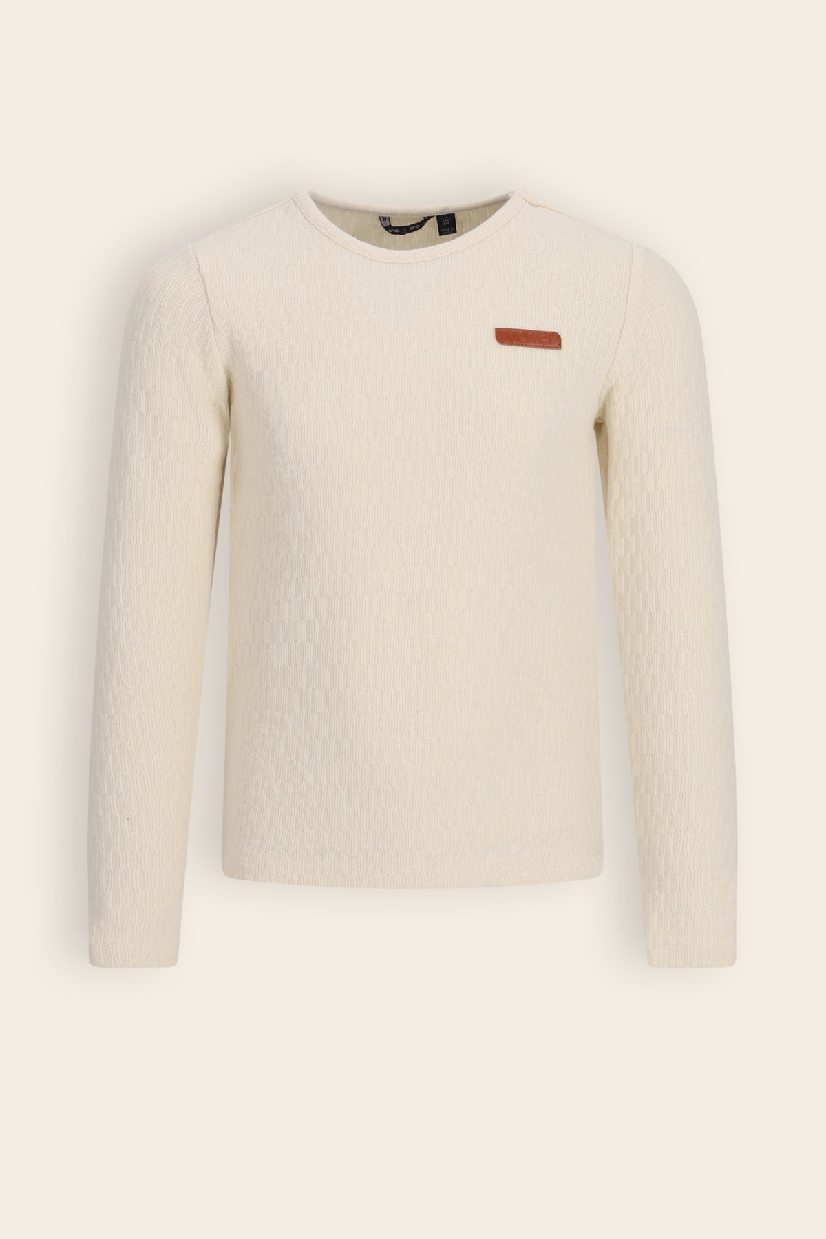 Kyas Melange Jersey Tshirt Ivoorwit