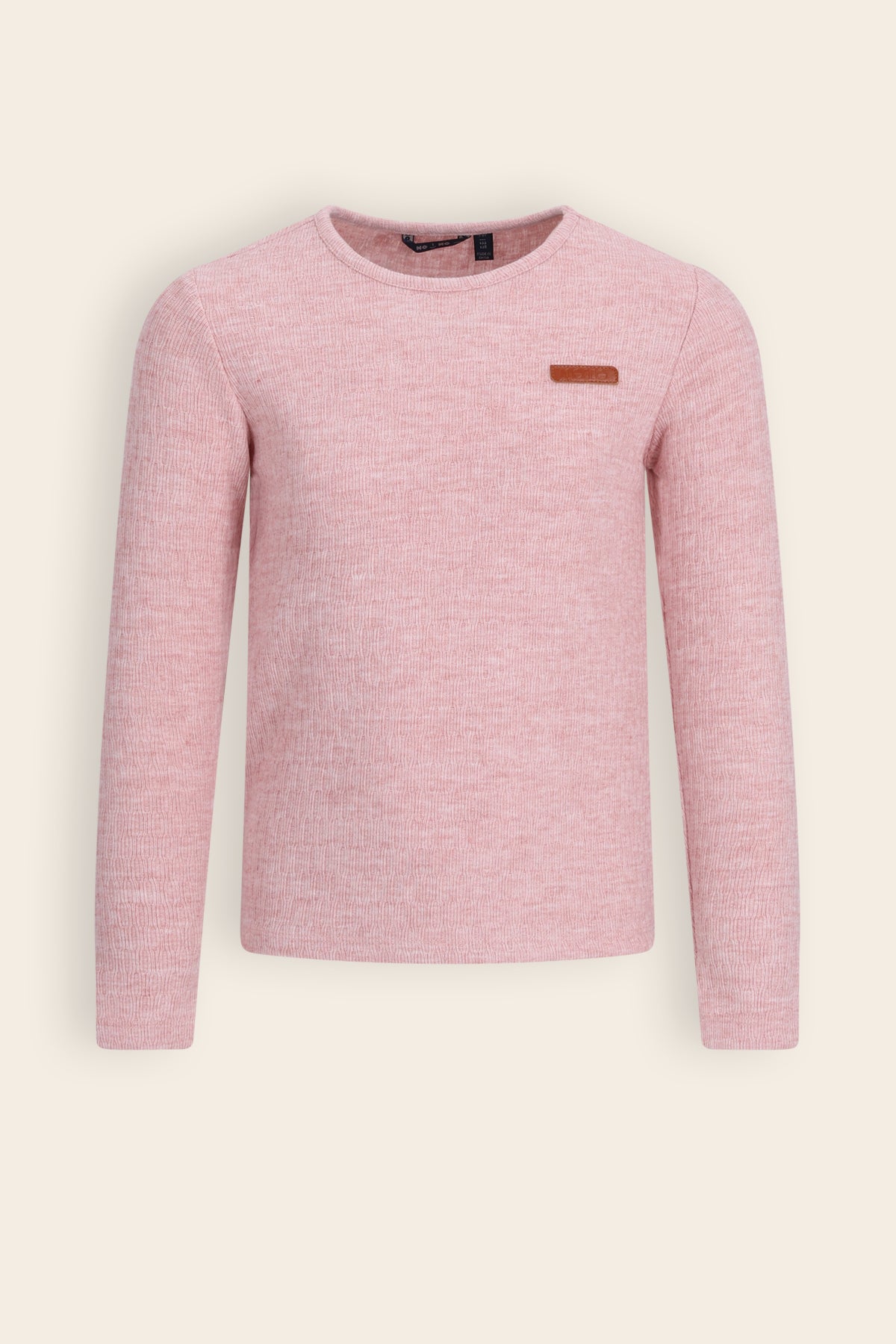 Kyas Melange Jersey Tshirt Roze